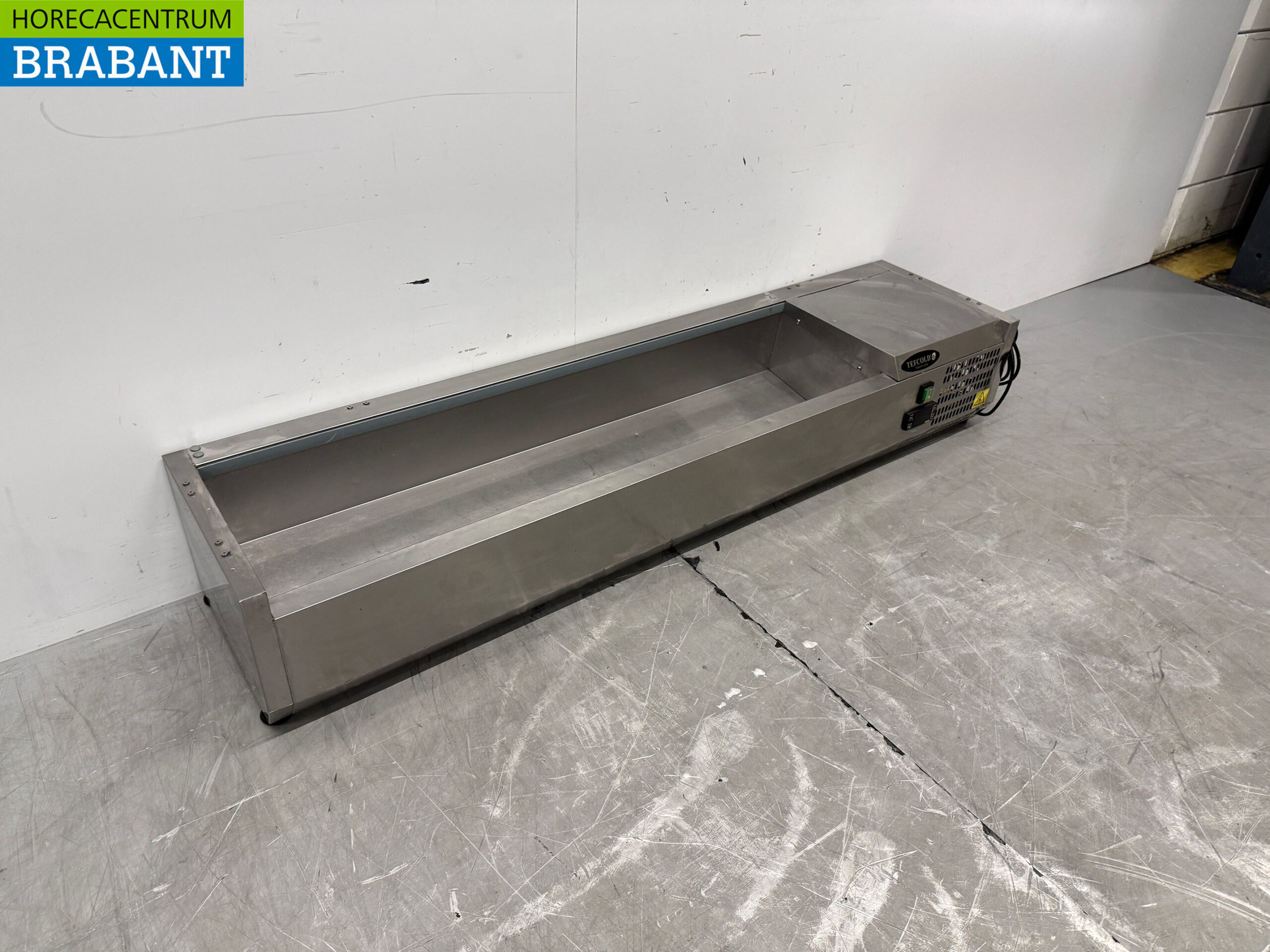 Stainless steel Tefcold Saladière Surface Display Case 6 x 1/4 GN 140 cm 230V Horeca - Image 3