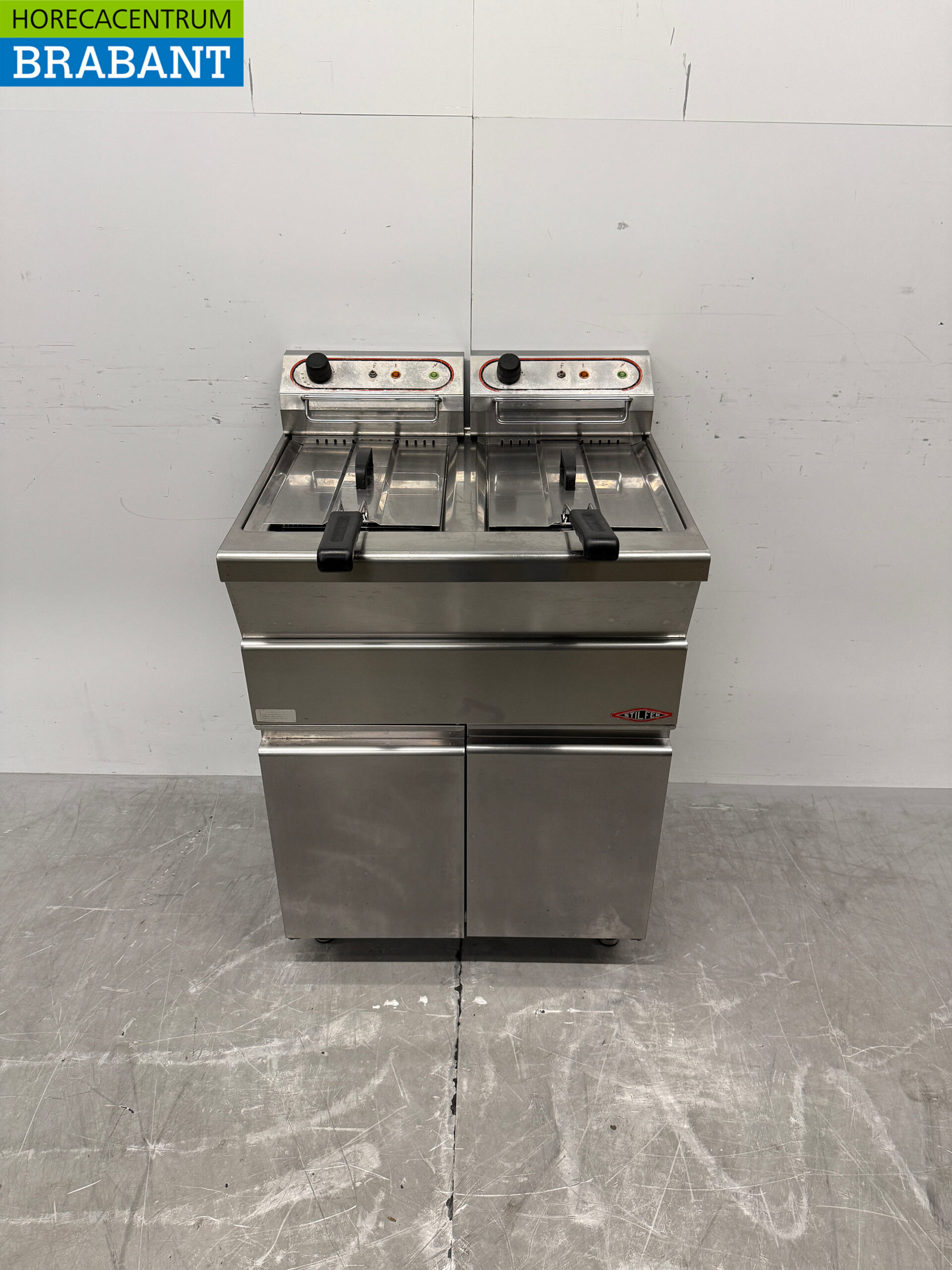 Stainless steel Stilfer Double Fryer 2 x 9 liters 2 x 230V Horeca