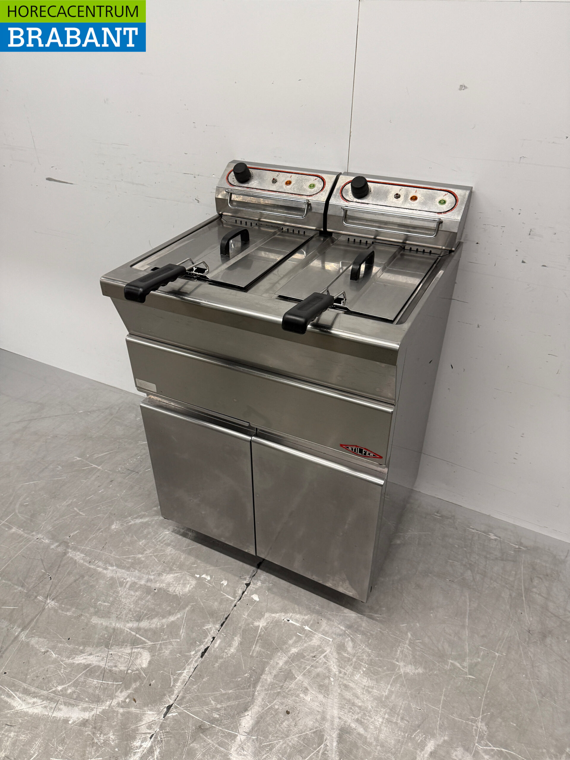 Stainless steel Stilfer Double Fryer 2 x 9 liters 2 x 230V Horeca - Image 2