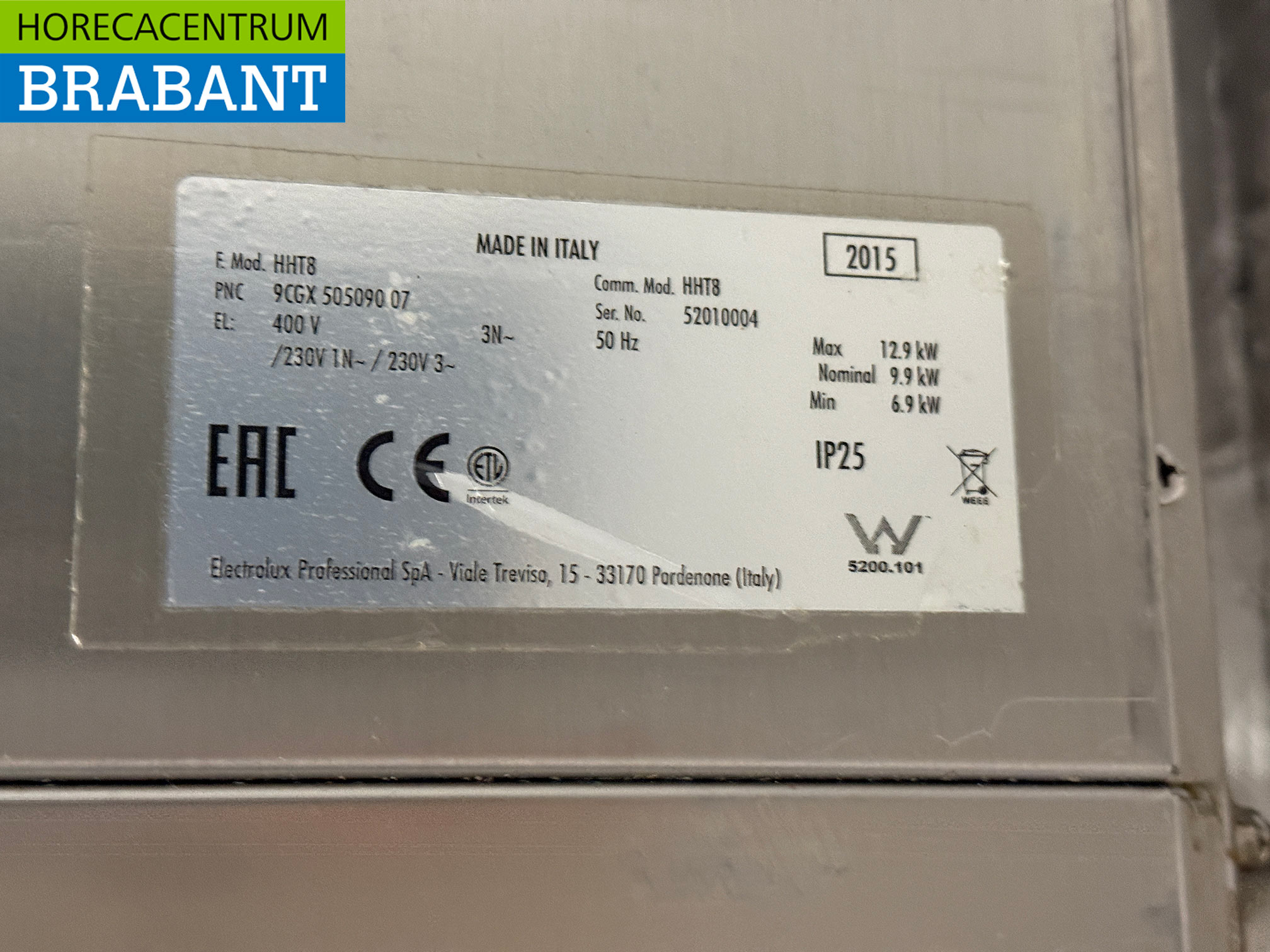 Stainless steel Zanussi HHT8 Sliding dishwasher 400V Catering - Image 6