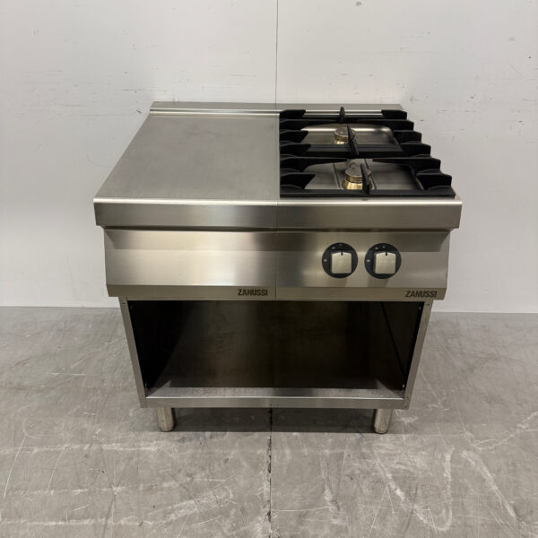 Stainless steel Zanussi 2 burner Stove with Work Unit 80 cm GAS Catering