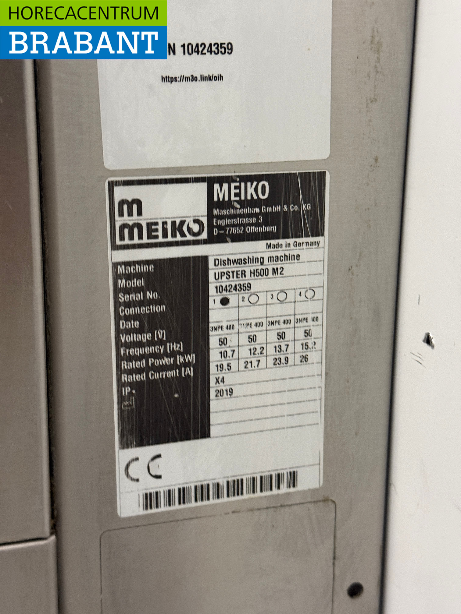 Stainless steel Meiko Sliding dishwasher with drain pump 400V Catering - Image 6