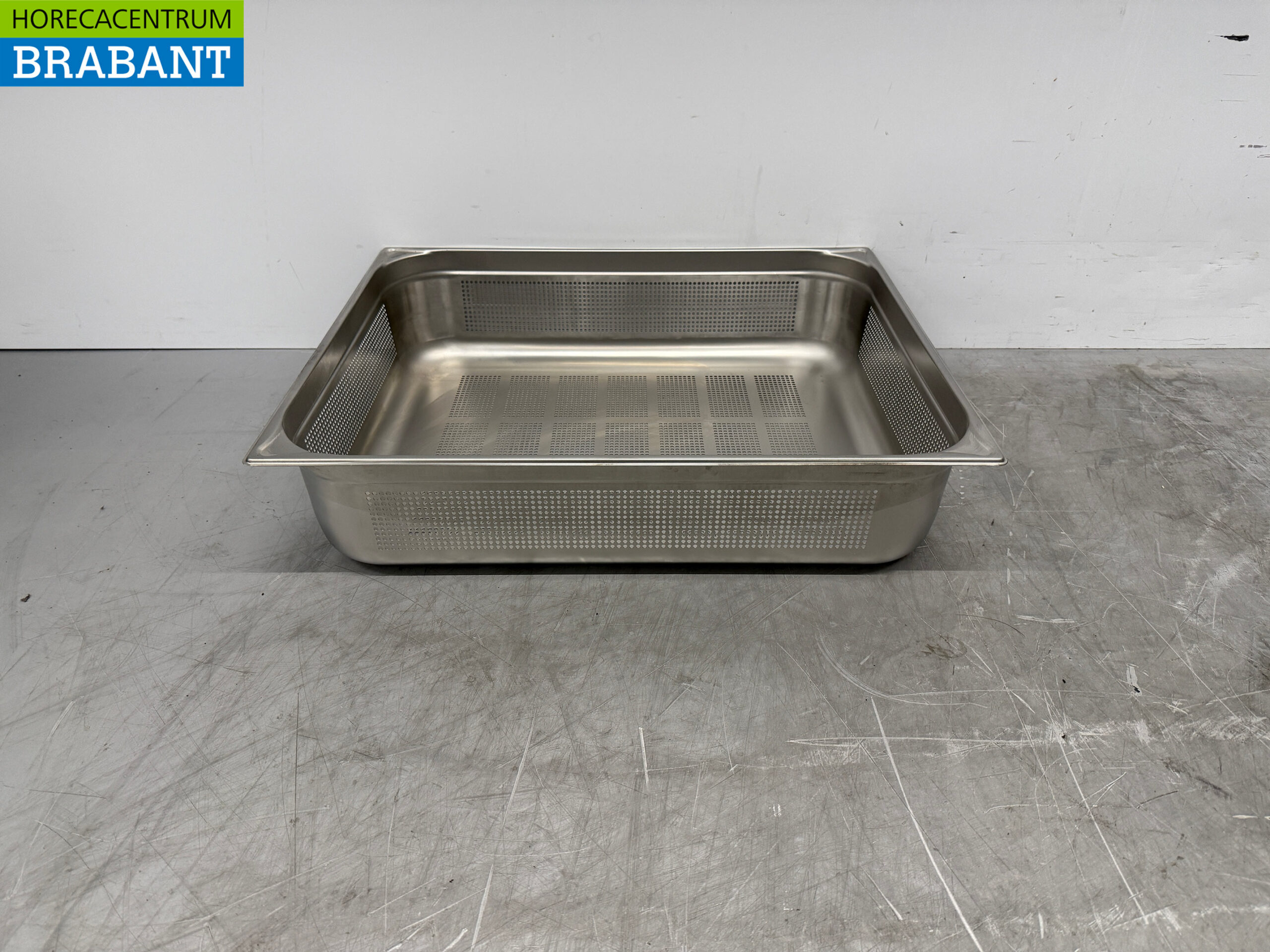 Stainless steel Blanco 2/1 GN - Gastronorm Tray Perforated 150 mm Catering