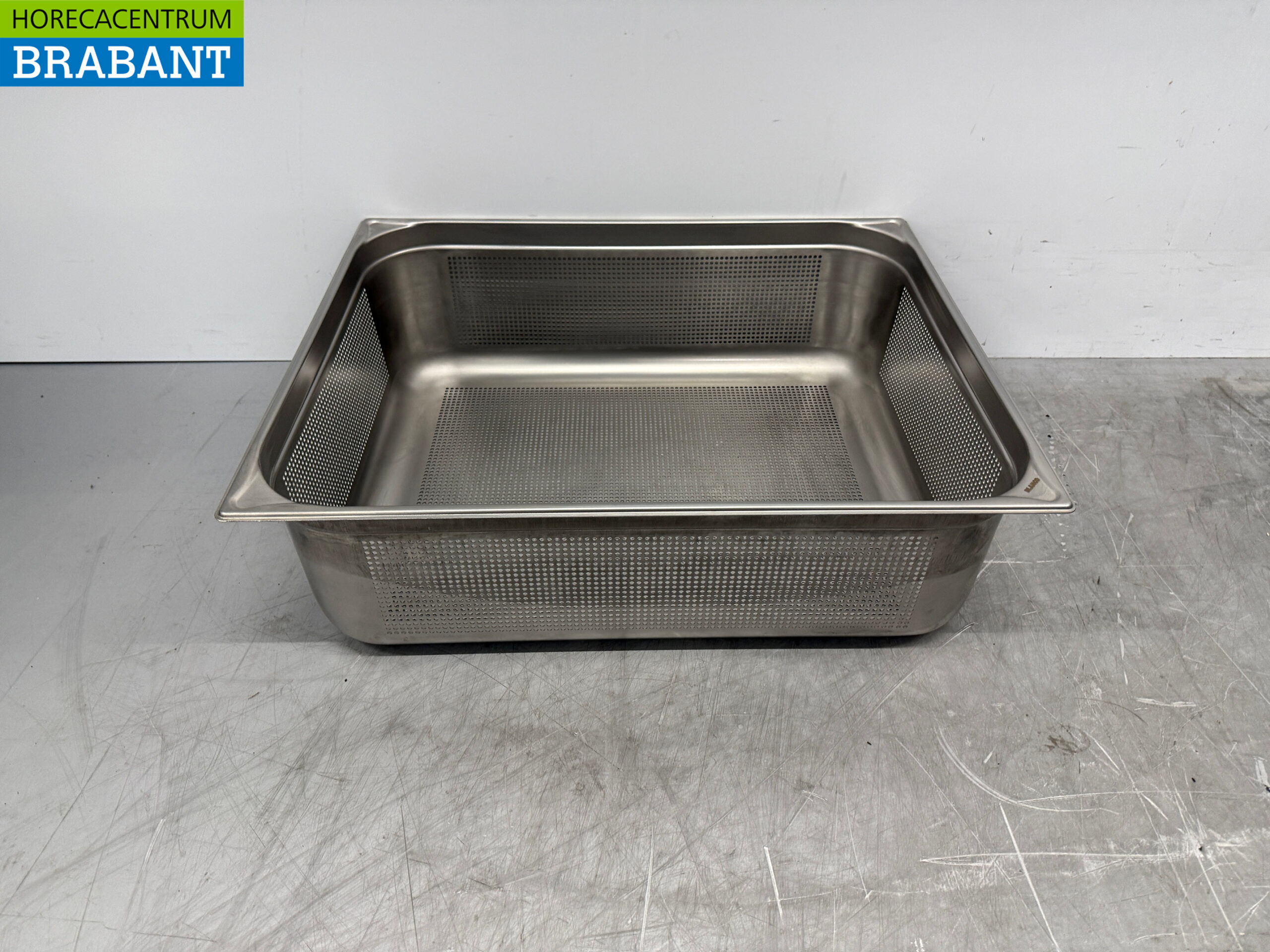 Stainless steel Blanco 2/1 GN - Gastronorm Tray Perforated 200 mm Catering