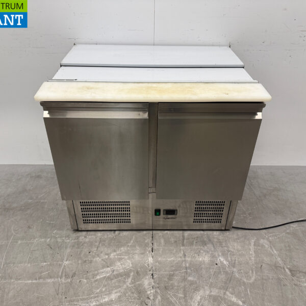 Stainless steel Bartscher Saladette Refrigerated Workbench 2 Doors 90,5 cm 230V Horeca