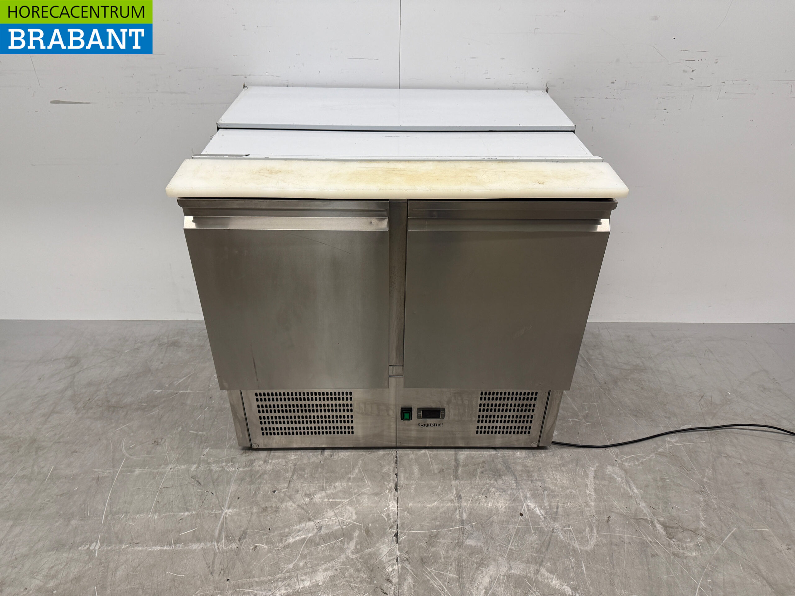 Stainless steel Bartscher Saladette Refrigerated Workbench 2 Doors 90,5 cm 230V Horeca