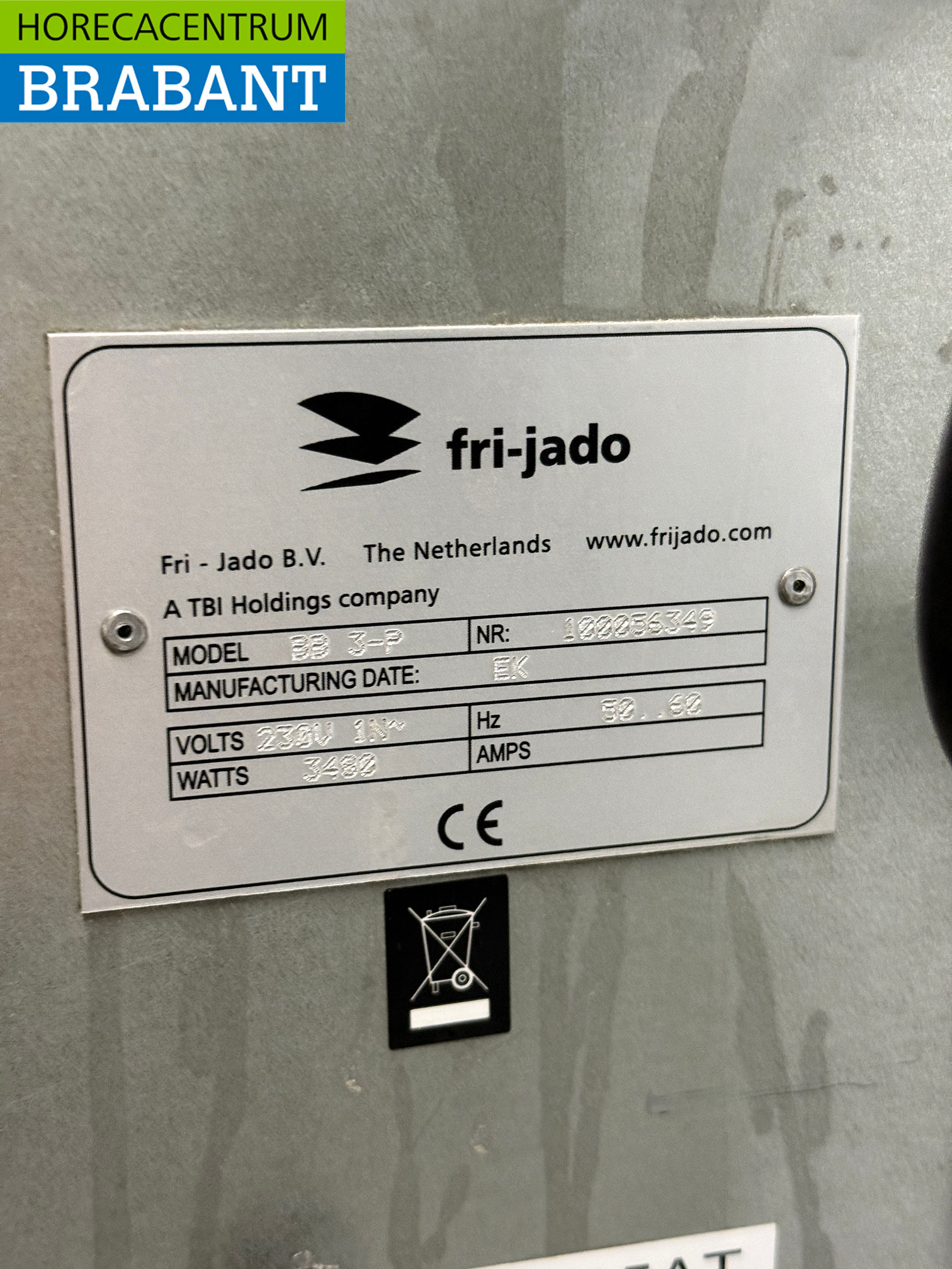 Stainless steel Fri-Jado Hot air oven with moisture injection 3 x 60/40 cm 230V Horeca - Image 6