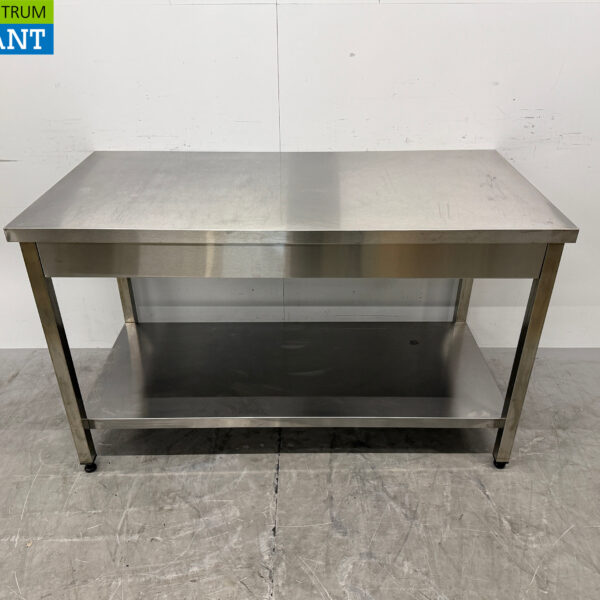 Stainless Steel Work Table with Base 140 x 70 x 86 cm Food Service