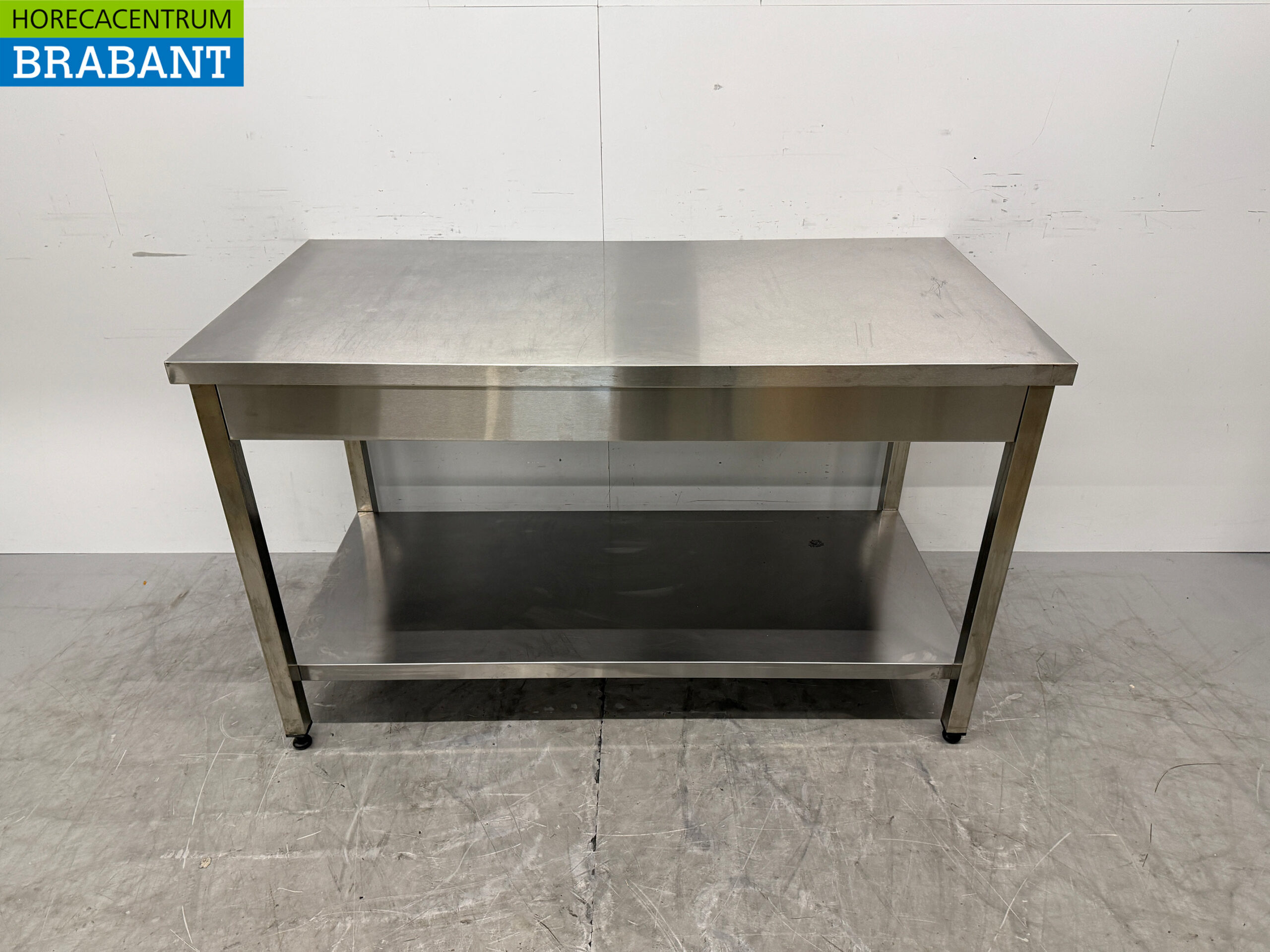 Stainless Steel Work Table with Base 140 x 70 x 86 cm Food Service