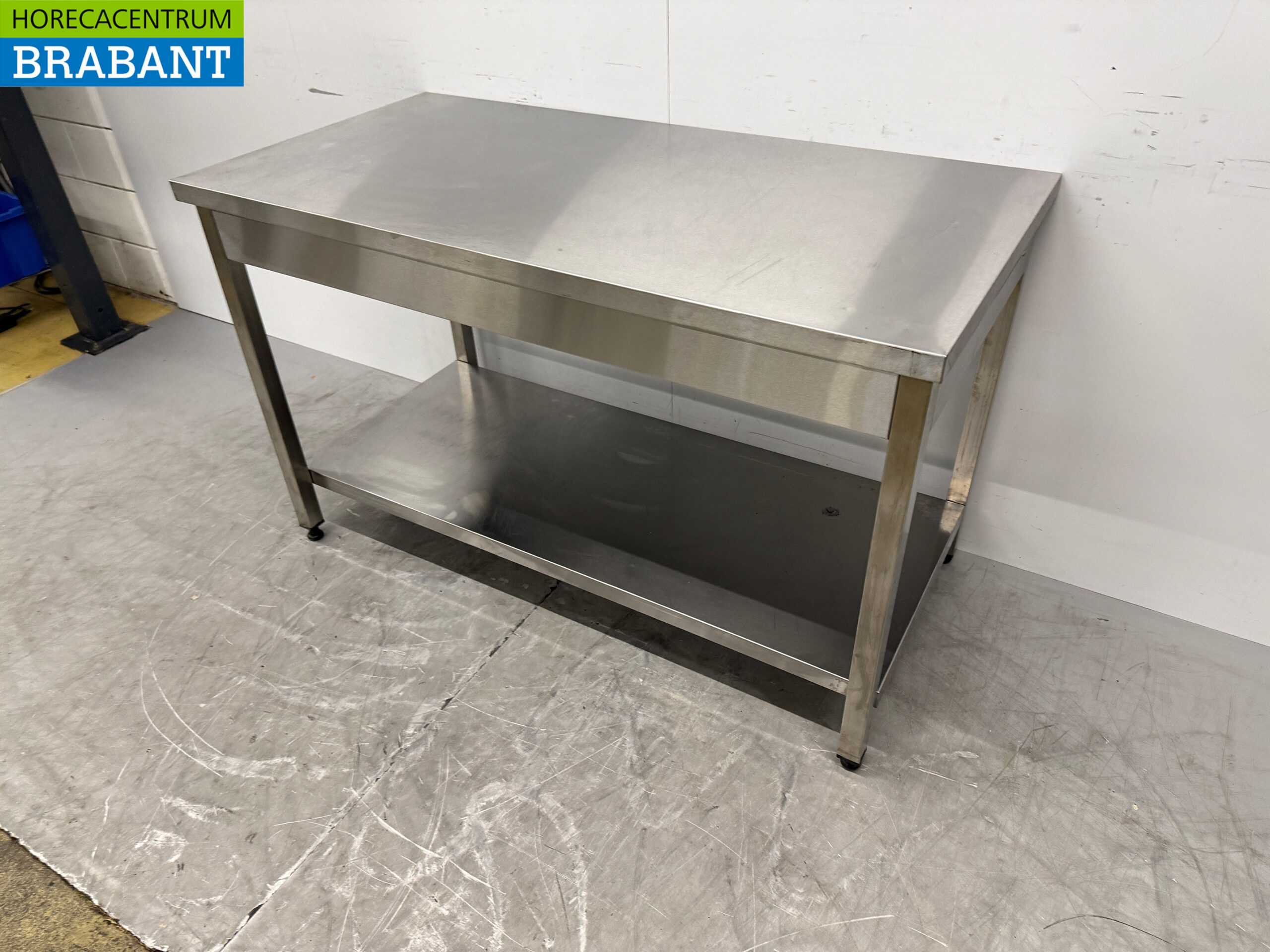 Stainless Steel Work Table with Base 140 x 70 x 86 cm Food Service - Image 2