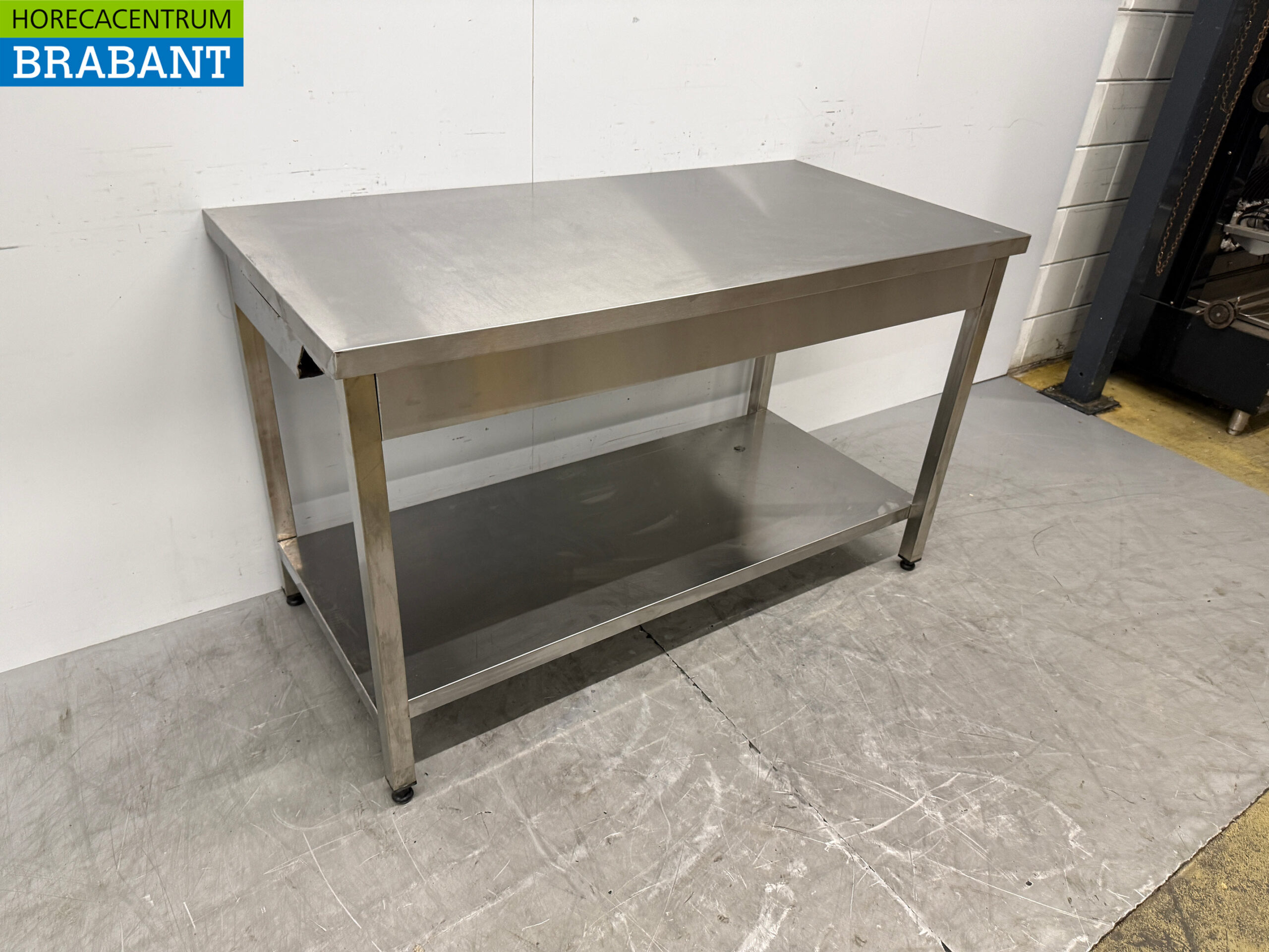 Stainless Steel Work Table with Base 140 x 70 x 86 cm Food Service - Image 3