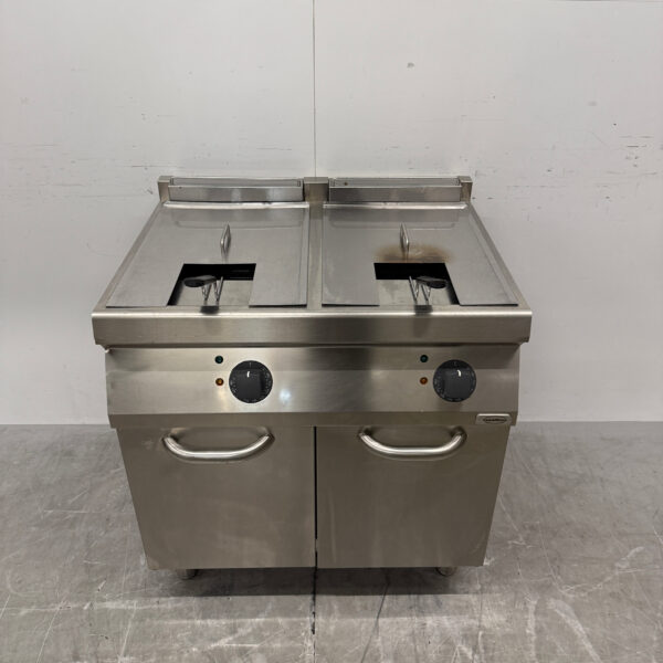 Zanussi Stainless Steel Double Fryer, 2 x 16 liters, 400V, Commercial Use