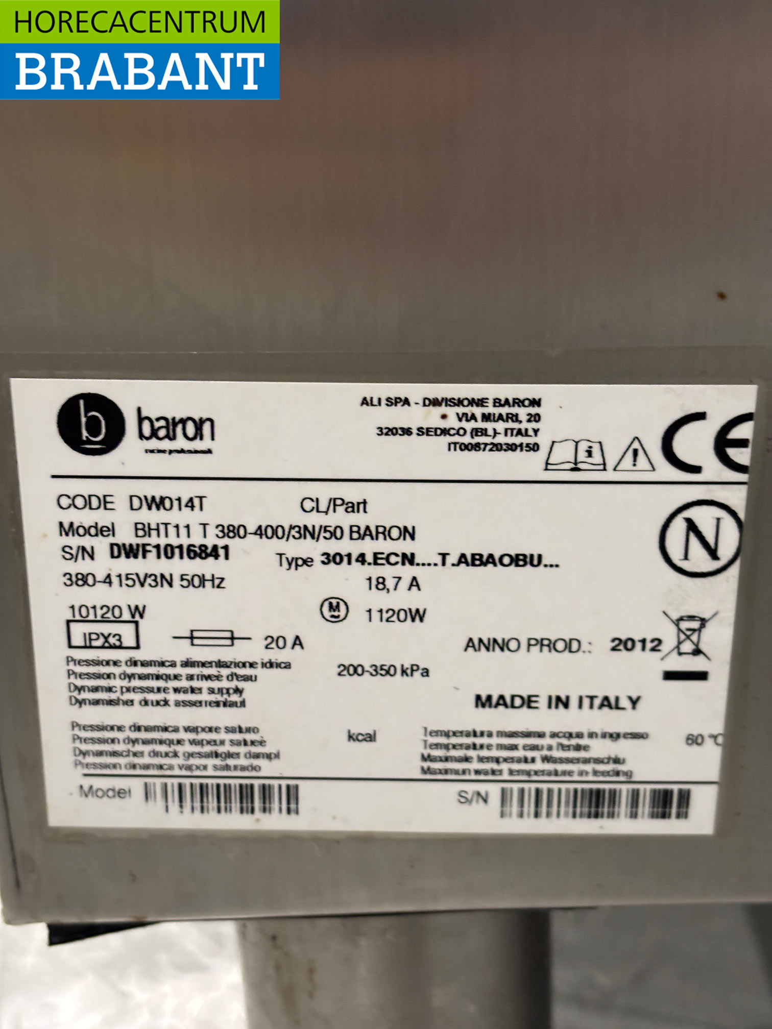 Stainless Steel Rhima Baron Pass-Through Dishwasher, 400V, Commercial Use - Image 6
