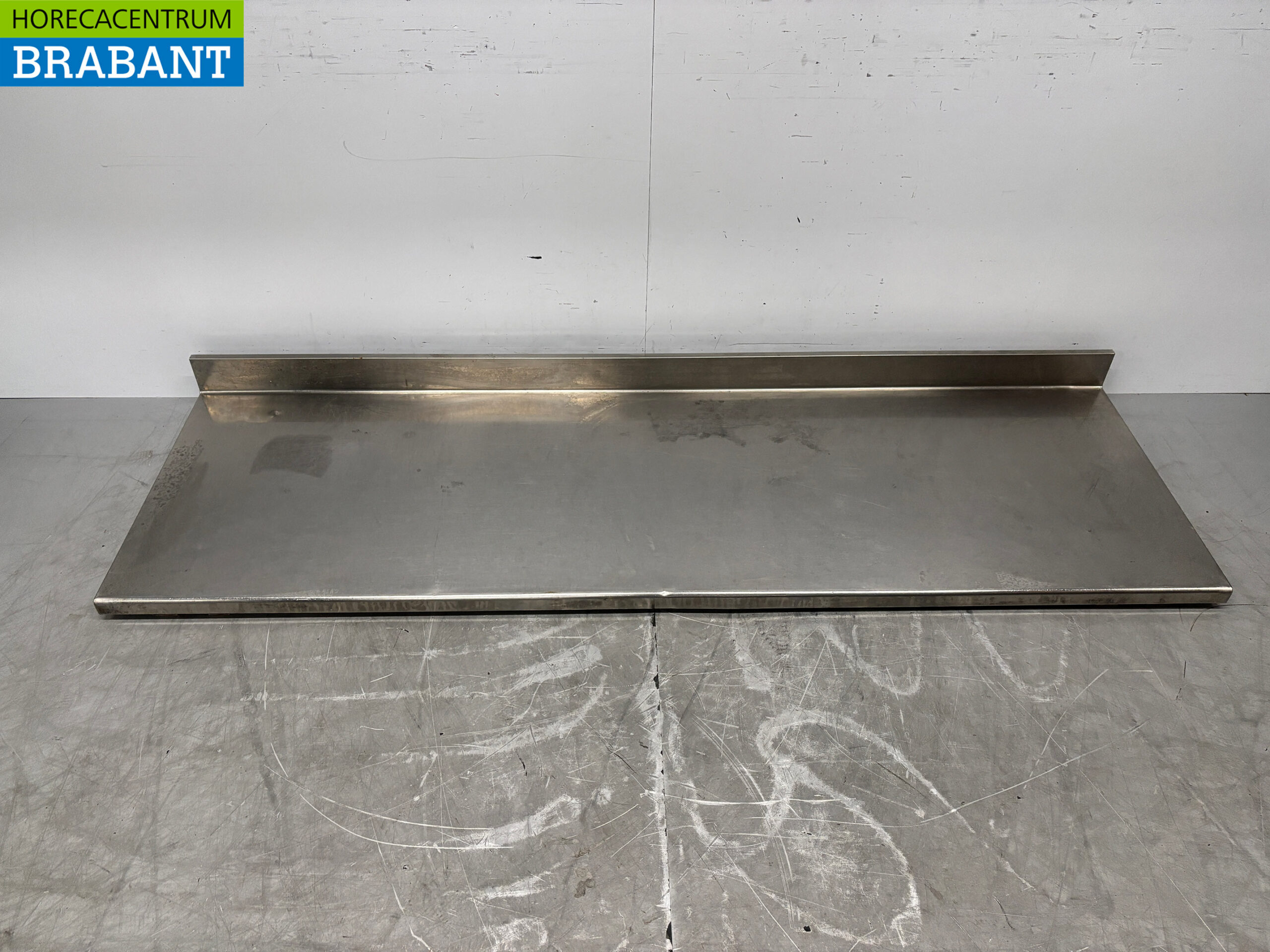 Stainless Steel Countertop with Upstand, 226 x 70 cm, Food Service