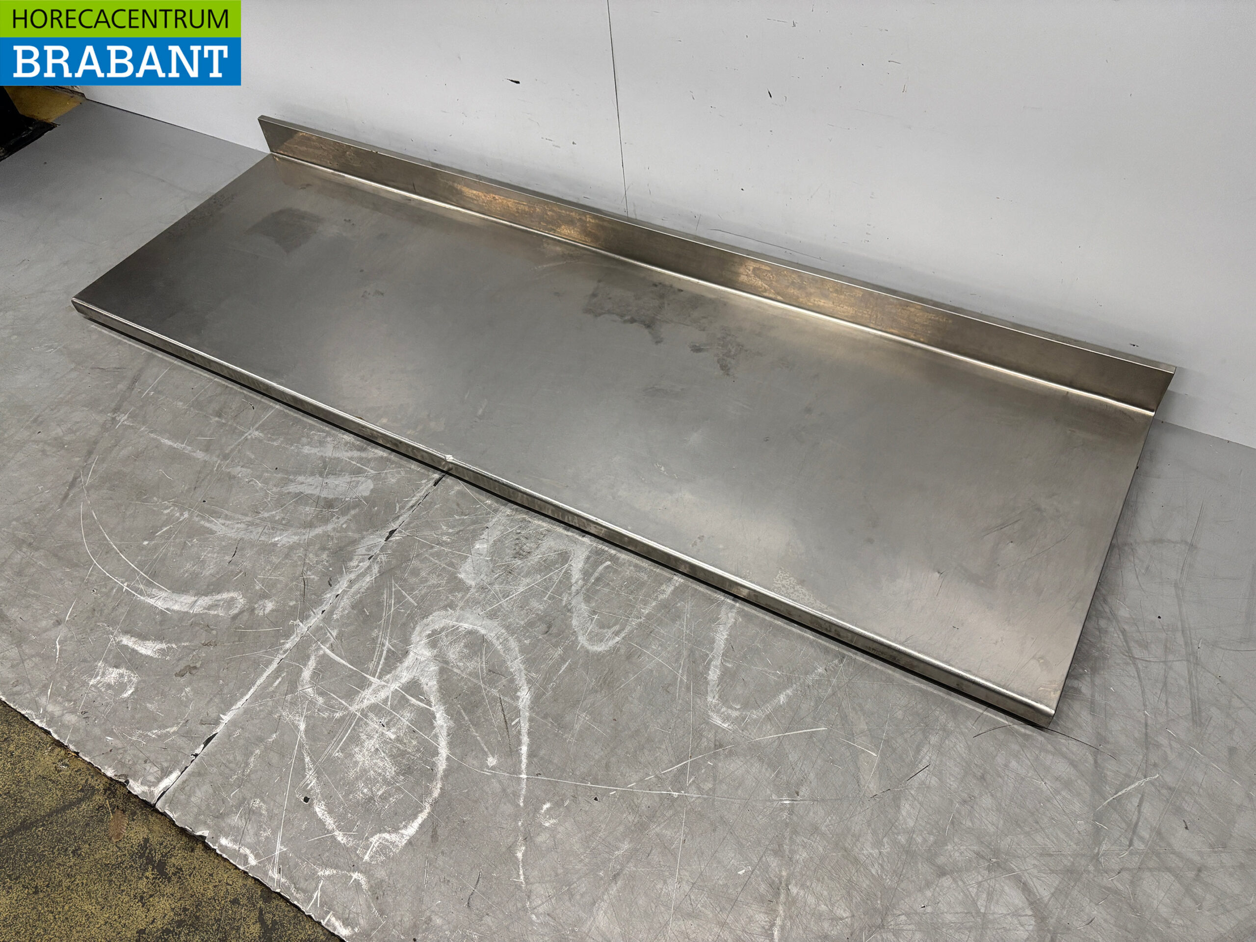 Stainless Steel Countertop with Upstand, 226 x 70 cm, Food Service - Image 2