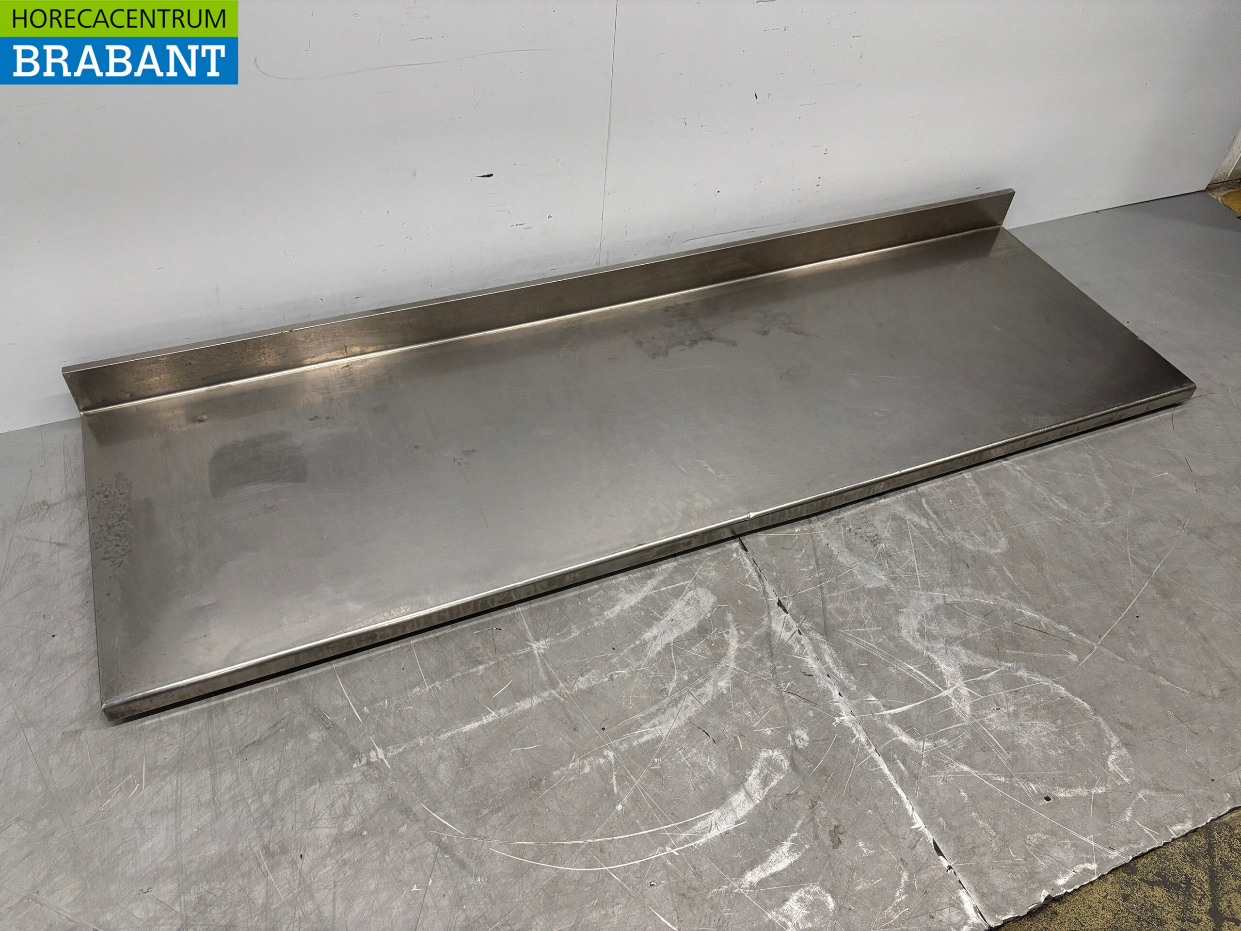 Stainless Steel Countertop with Upstand, 226 x 70 cm, Food Service - Image 3