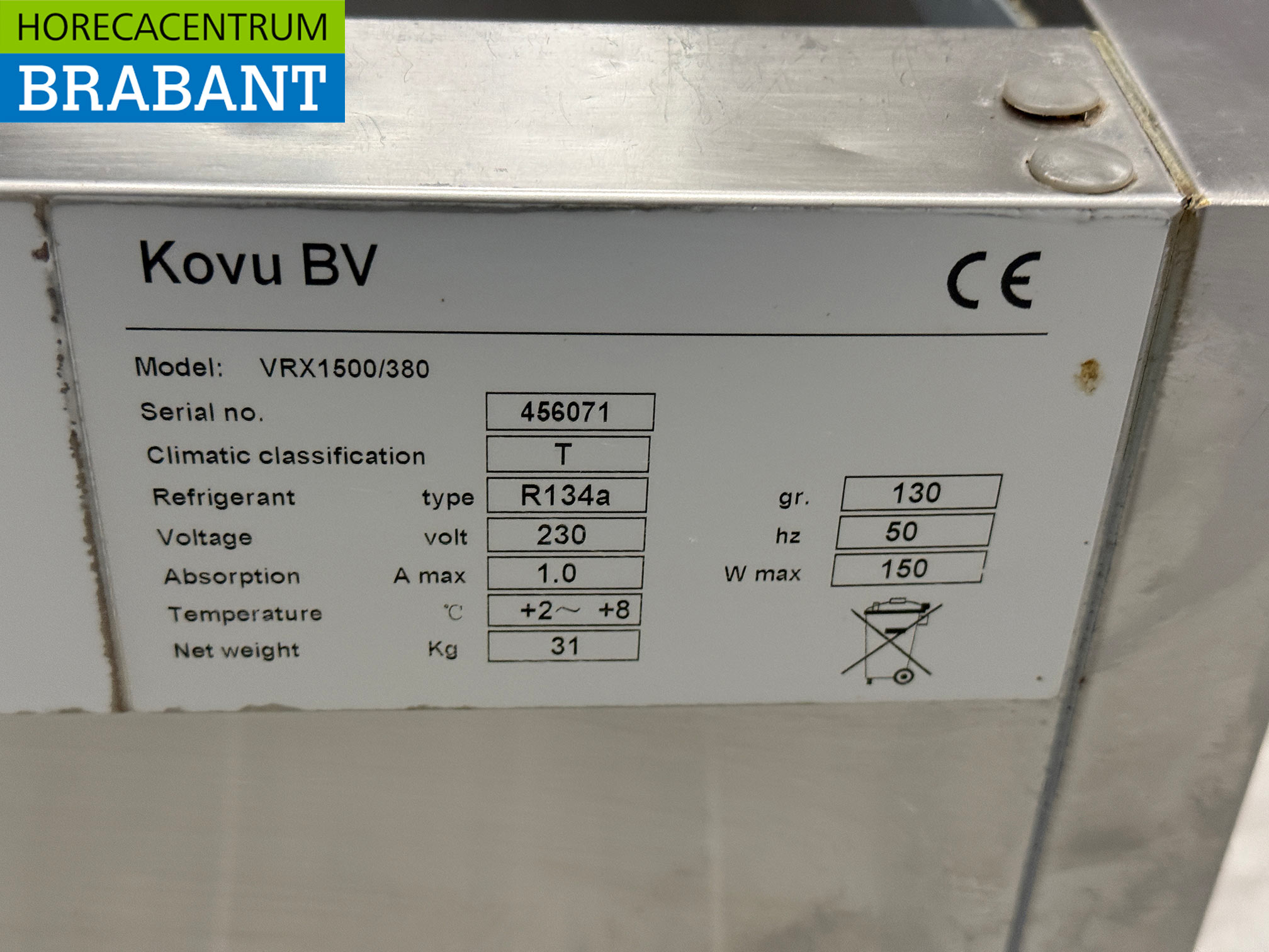Stainless Steel Kovu Countertop Display Case / Countertop Refrigerated Display Case with Salad Trays: 5 x 1/3 and 1 x 1/2 GN, 150 cm, Food Service - Image 4