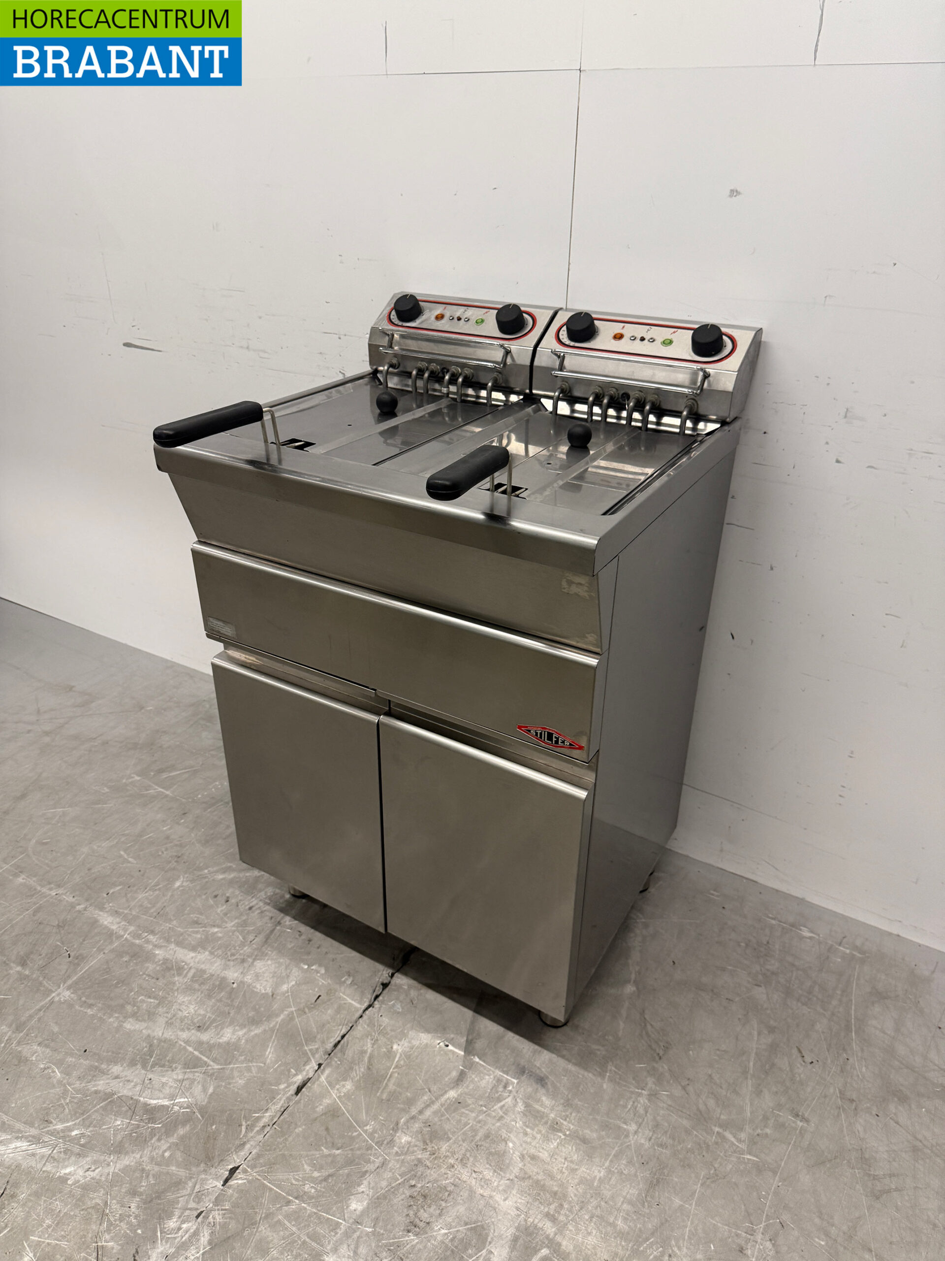 Stainless Steel Stilfer Double Deep Fryer, 2 x 12 liters, 2 x 400V, Commercial Use - Image 2