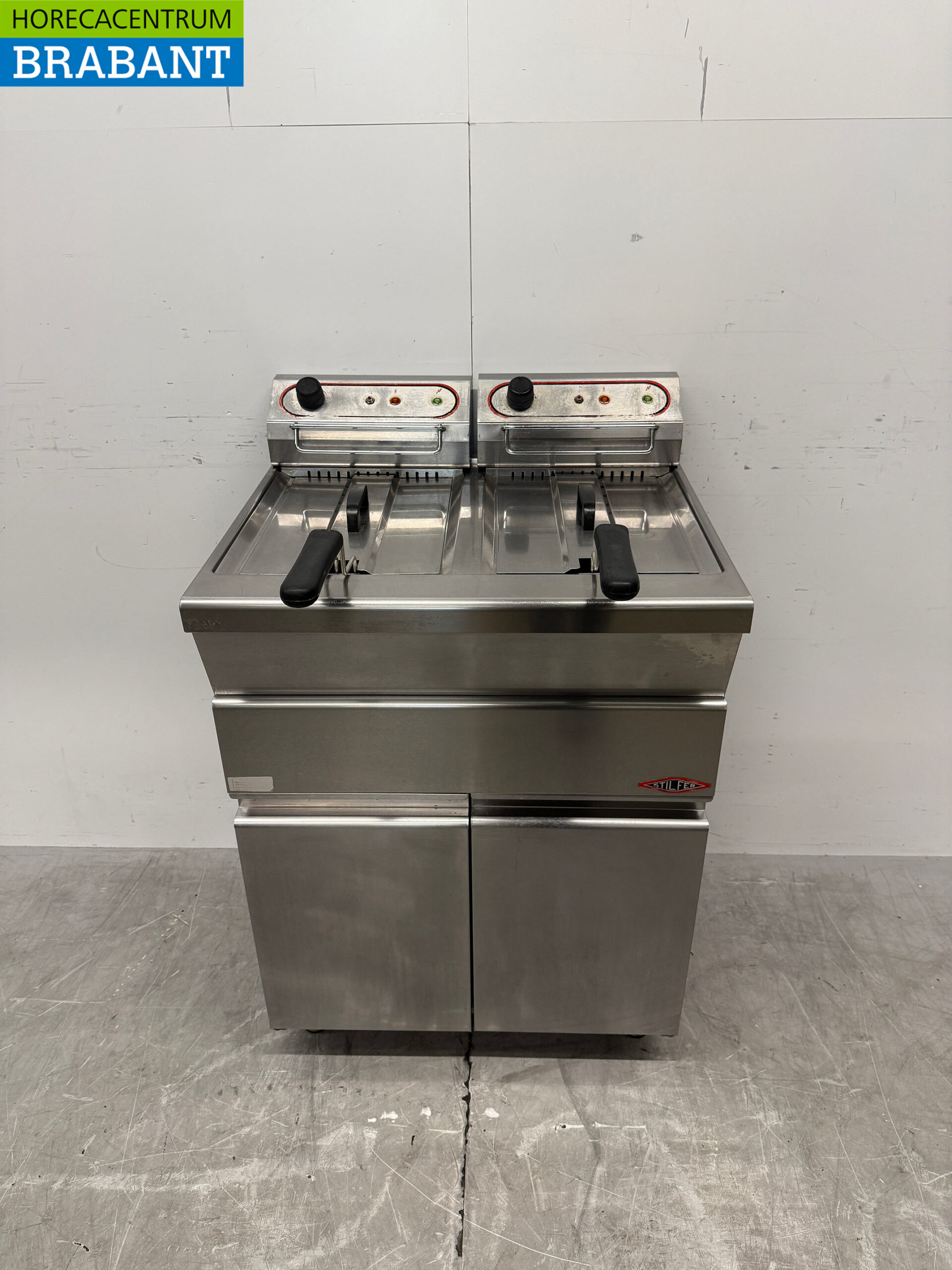 Stainless steel Stilfer Double Fryer 2 x 9 liters 2 x 230V Horeca