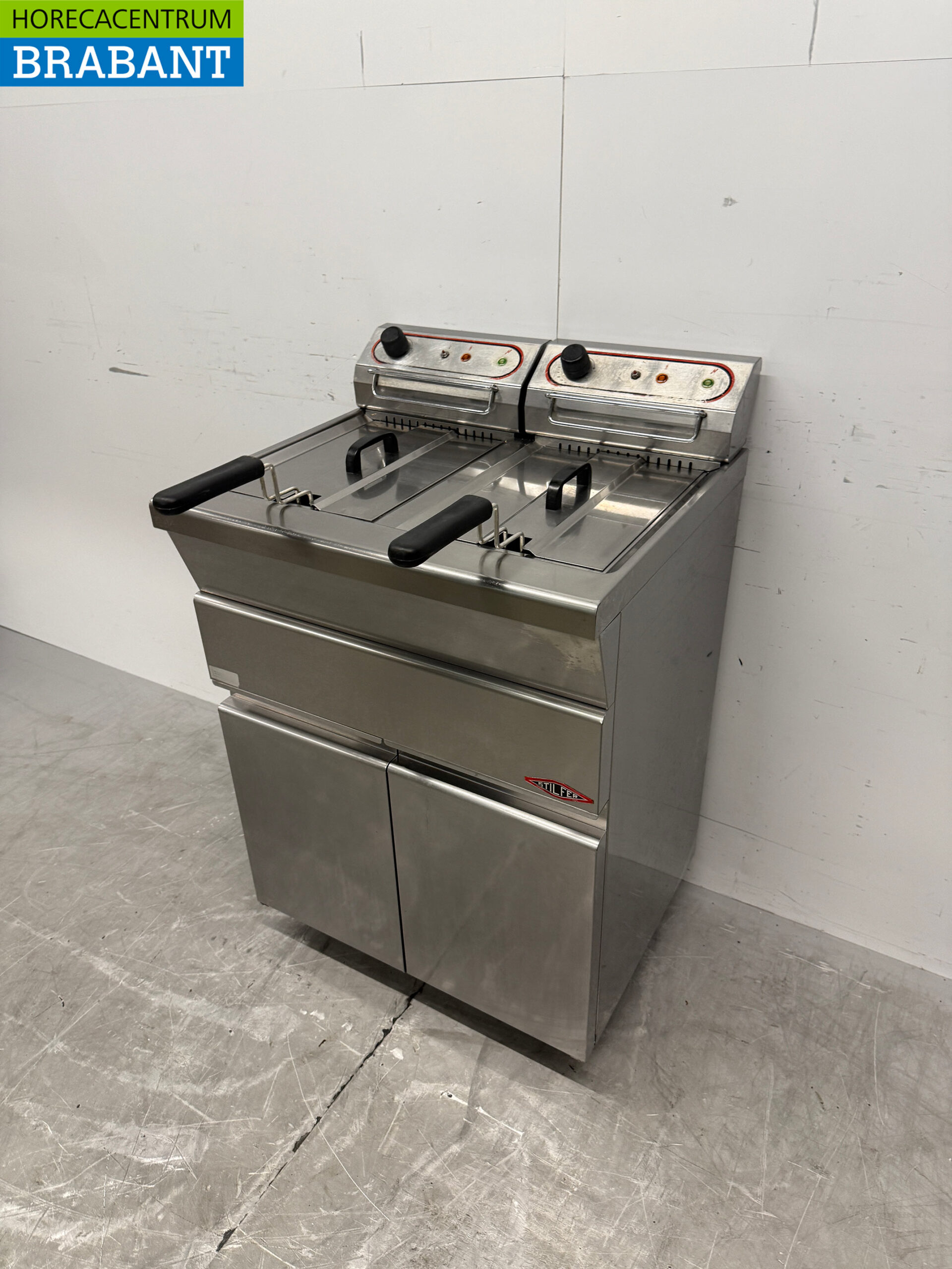Stainless steel Stilfer Double Fryer 2 x 9 liters 2 x 230V Horeca - Image 2