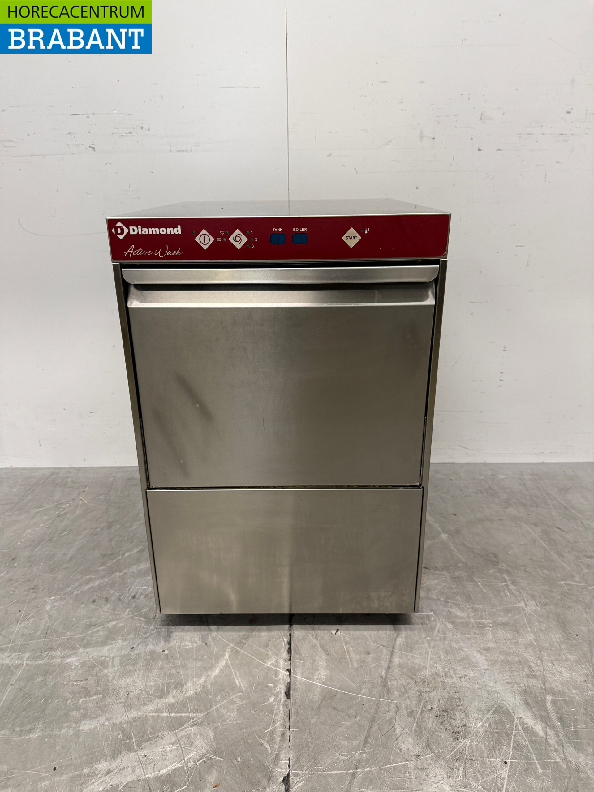 Stainless Steel Diamond Glass Washer with Drain Pump, 230V, for the Food Service Industry