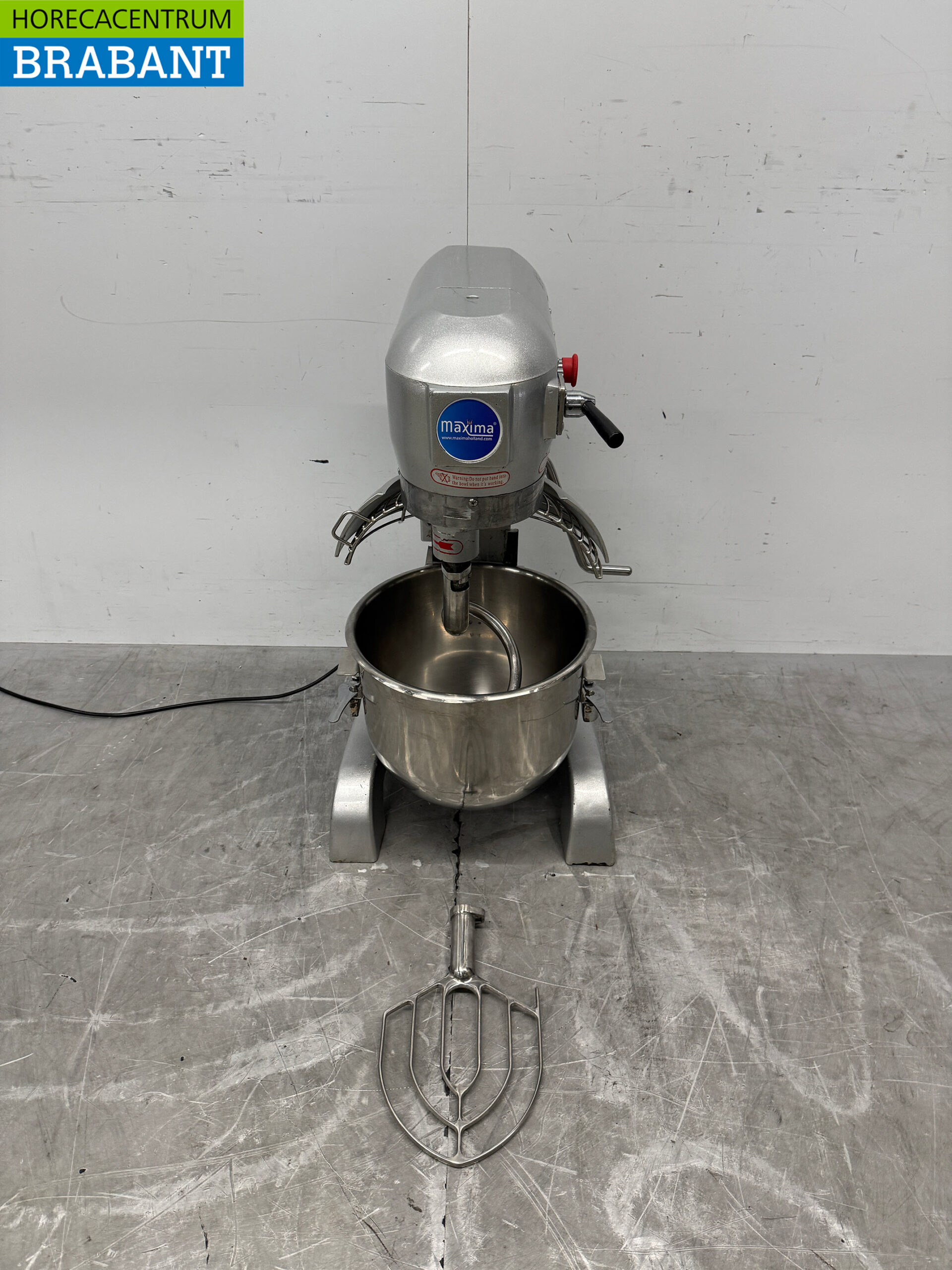 Planetary Mixer, Stainless Steel Bowl, 20 Liters, 230V, Bakery and Food Service