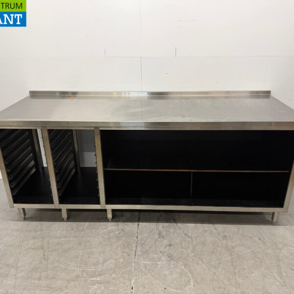 Stainless Steel Work Table with Shelf for 1/1 GN, 230 x 80 x 95.5 cm, Food Service