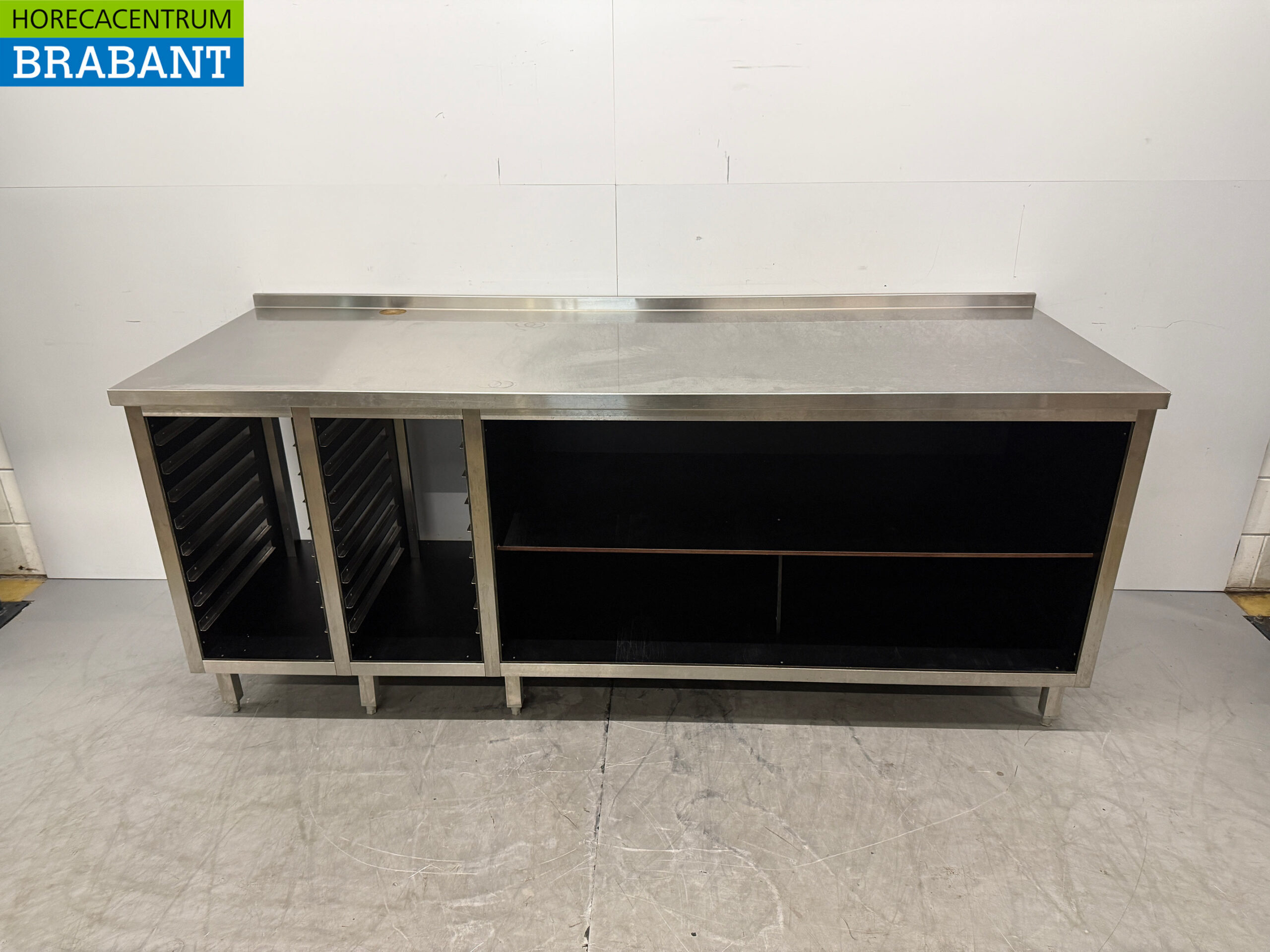 Stainless Steel Work Table with Shelf for 1/1 GN, 230 x 80 x 95.5 cm, Food Service