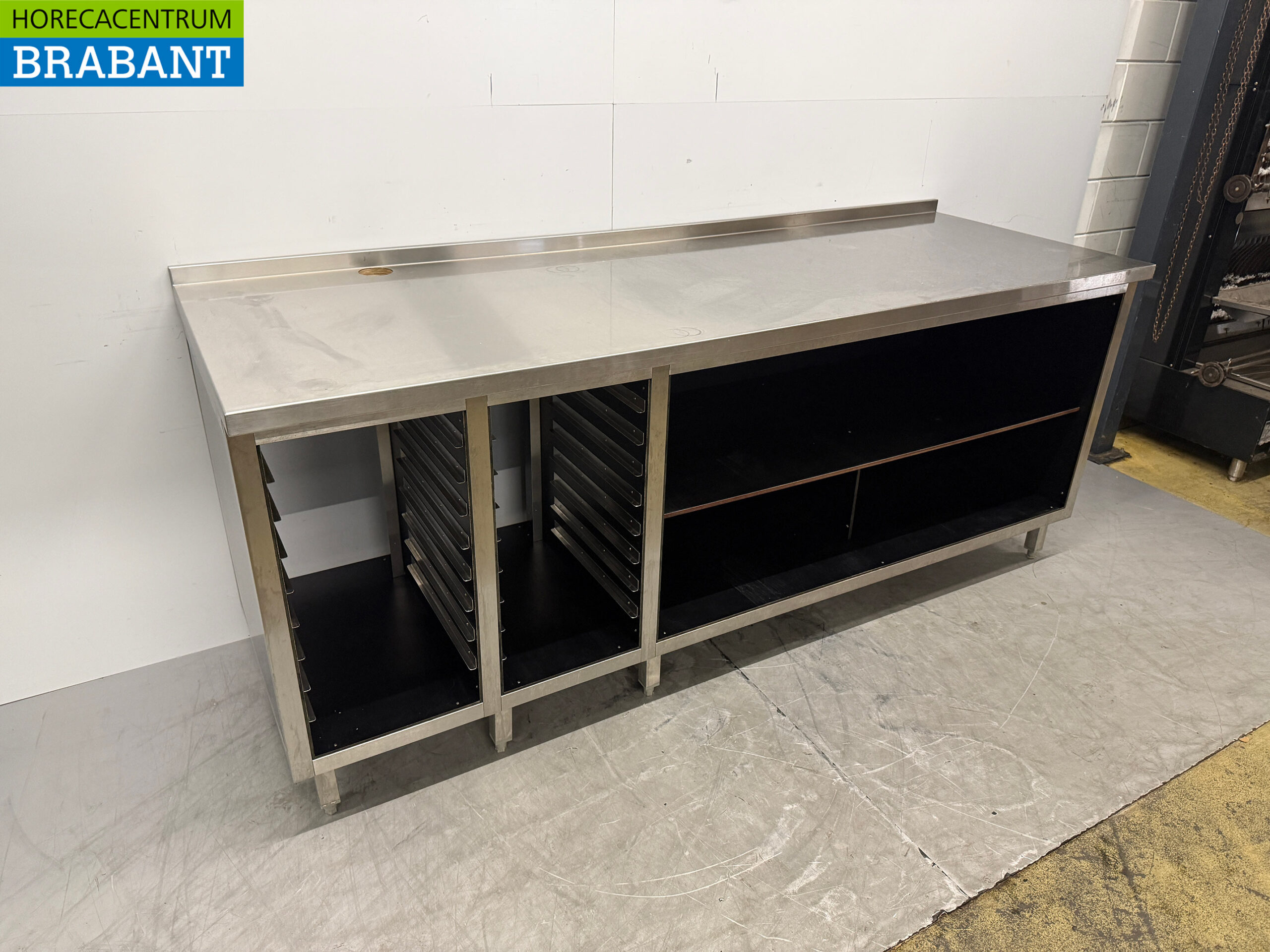 Stainless Steel Work Table with Shelf for 1/1 GN, 230 x 80 x 95.5 cm, Food Service - Image 2