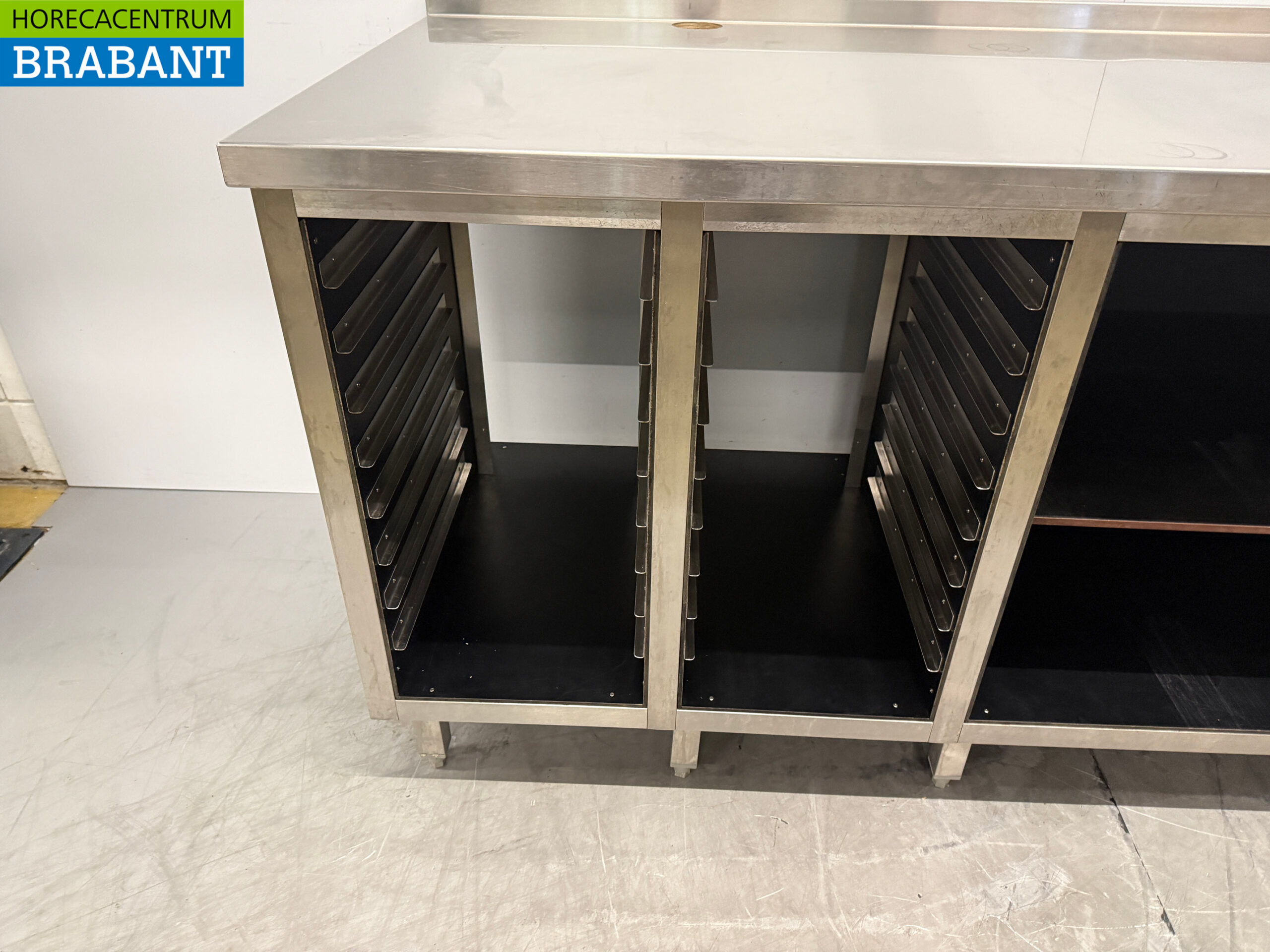 Stainless Steel Work Table with Shelf for 1/1 GN, 230 x 80 x 95.5 cm, Food Service - Image 4