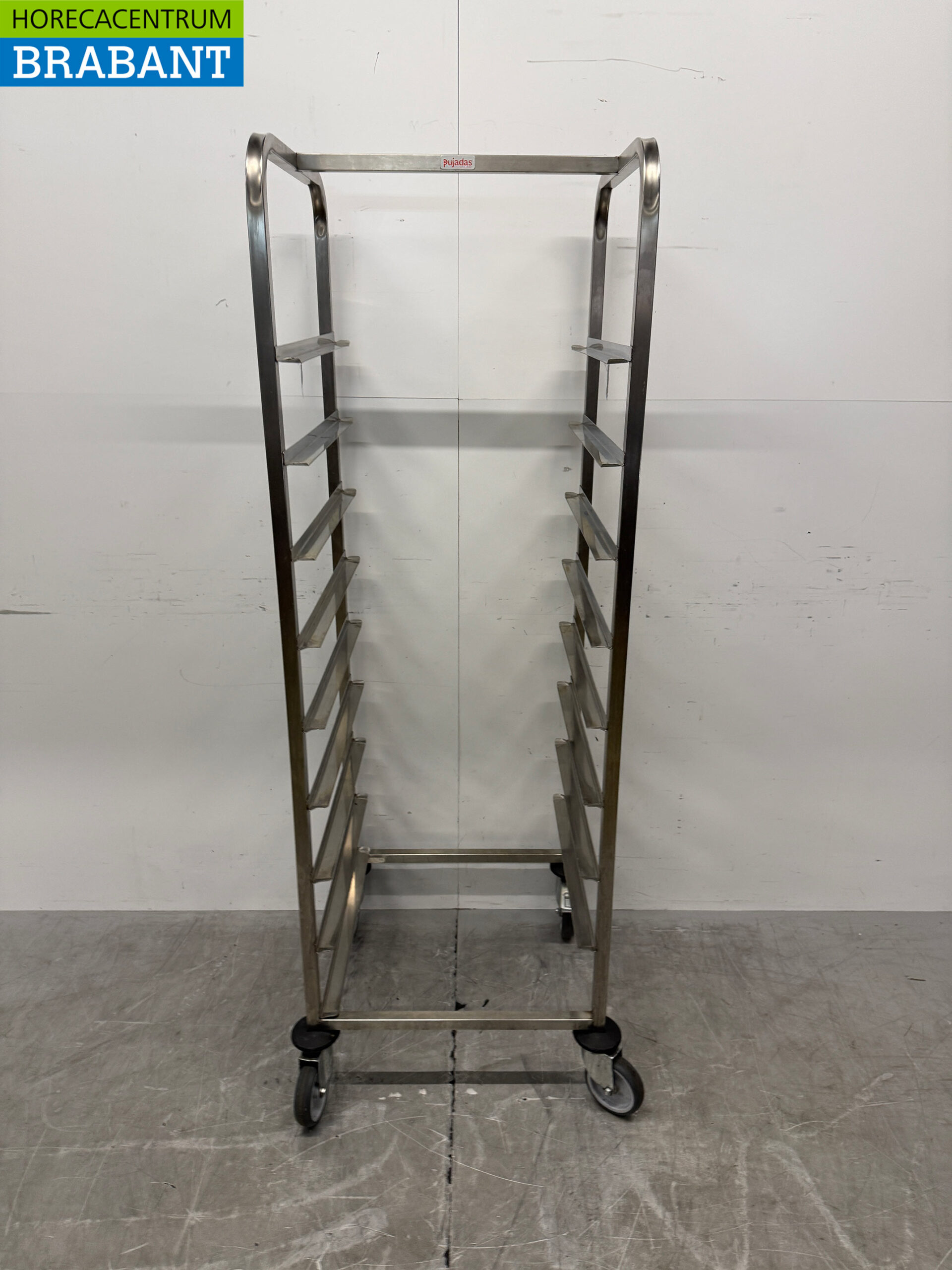 HCB Stainless Steel Shelving Cart for 9 Laundry Baskets, 50 x 50 cm, Food Service