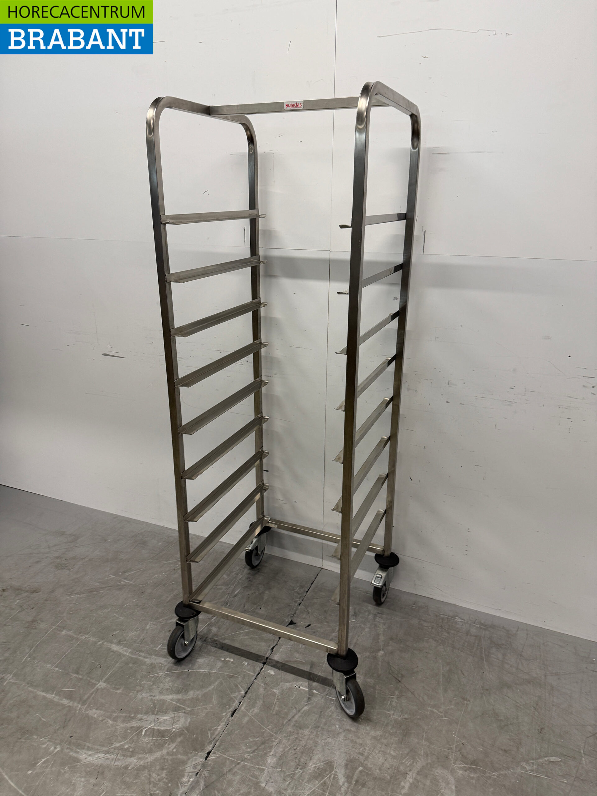 HCB Stainless Steel Shelving Cart for 9 Laundry Baskets, 50 x 50 cm, Food Service - Image 2