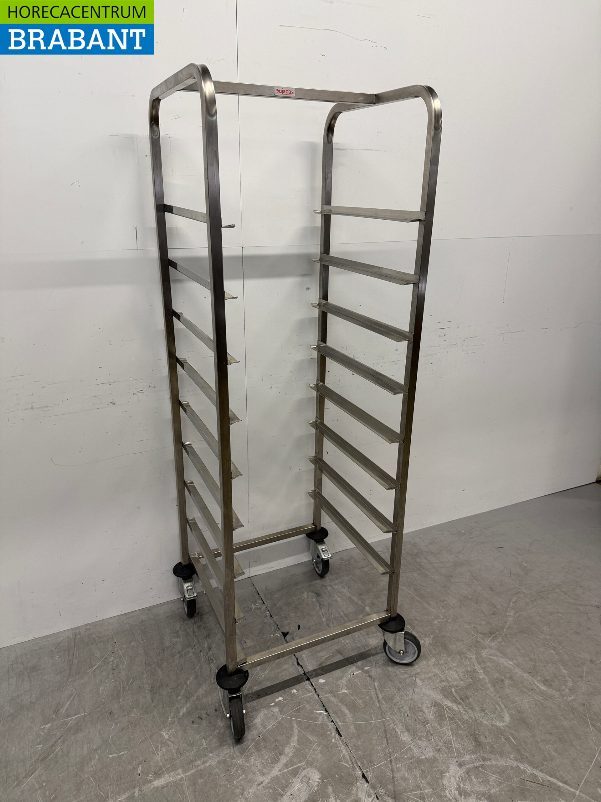 HCB Stainless Steel Shelving Cart for 9 Laundry Baskets, 50 x 50 cm, Food Service - Image 3