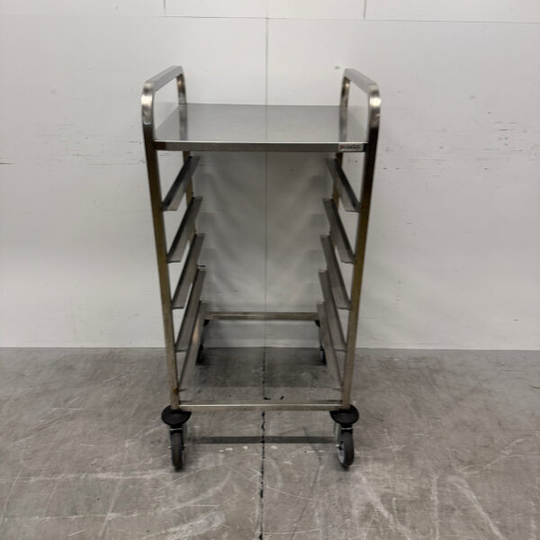 HCB Stainless Steel Shelving Cart for 5 Laundry Baskets, 50 x 50 cm, Food Service