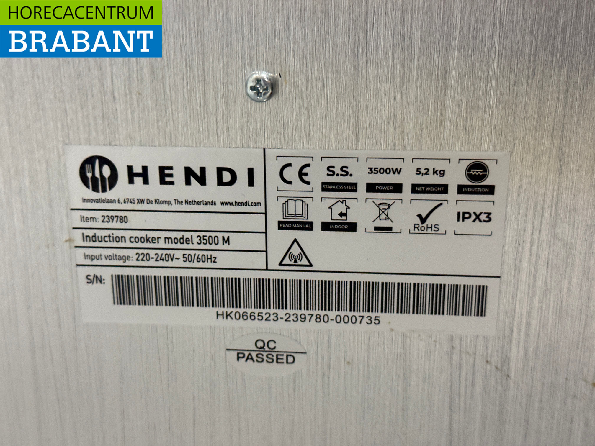 Stainless Steel Hendi Induction Cooktop, 3.5 kW, 230V, Commercial Use - Image 5