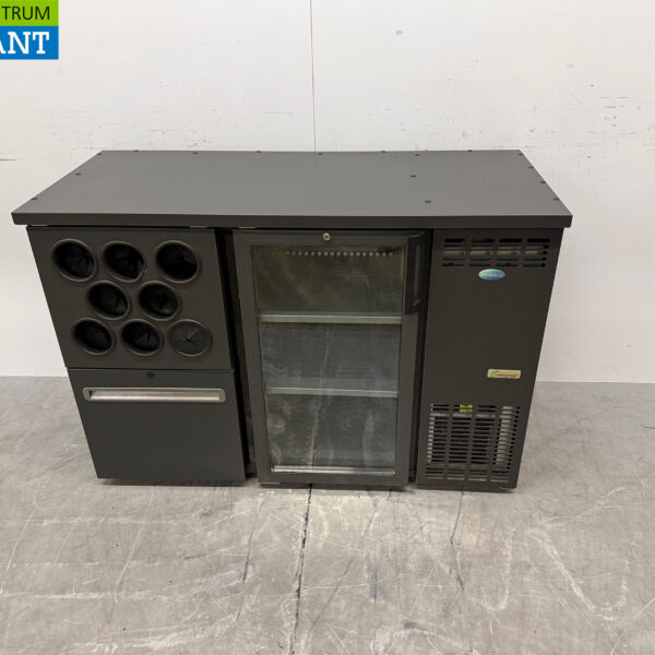 Serrco Beverage Cooler with 1 hinged door, bottle rack, and 1 drawer, 124 cm, 230V, for the hospitality industry