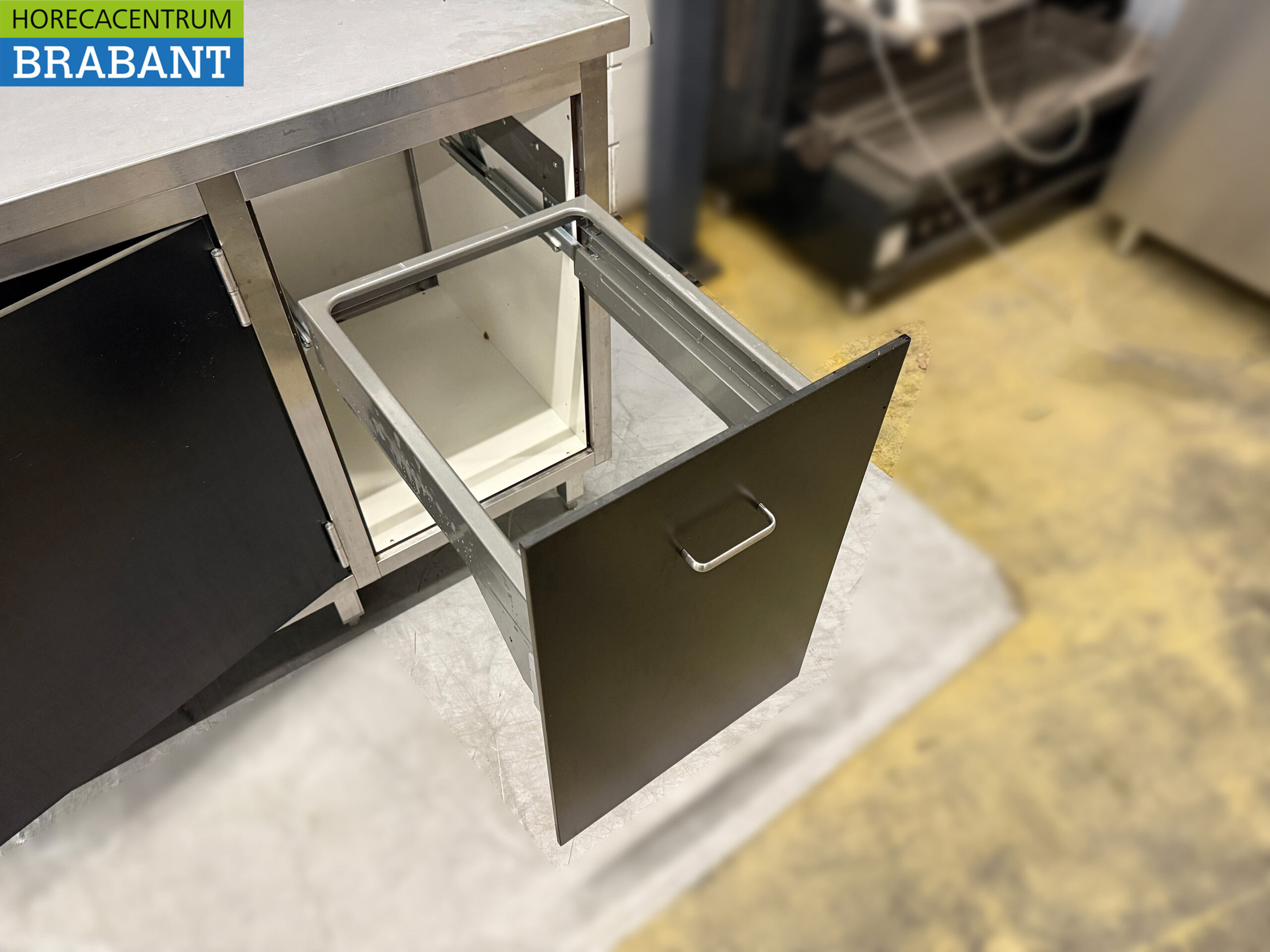 Stainless Steel Sink with Hinged Doors and Drawers, 245 x 170 x 95 cm, Food Service - Image 6