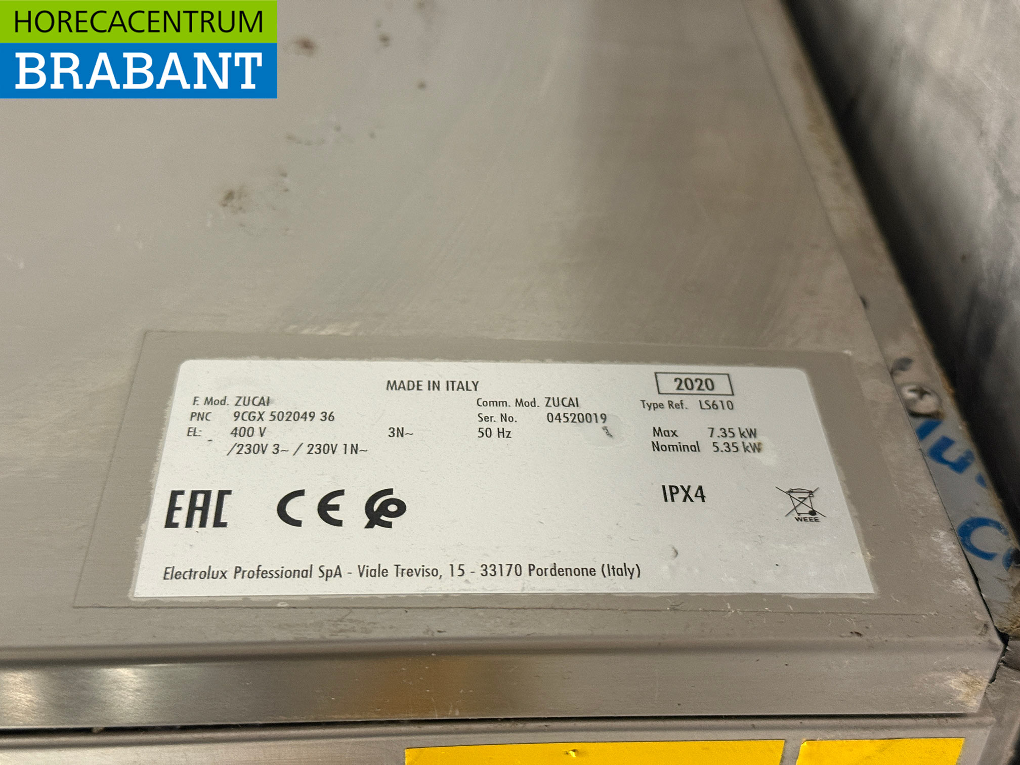 Stainless steel Zanussi Zucai Dishwasher 400V Catering - Image 6