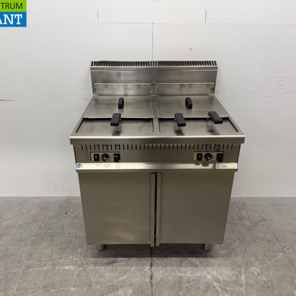 Stainless steel Elite Double Fryer 2 x 15 liter GAS Catering