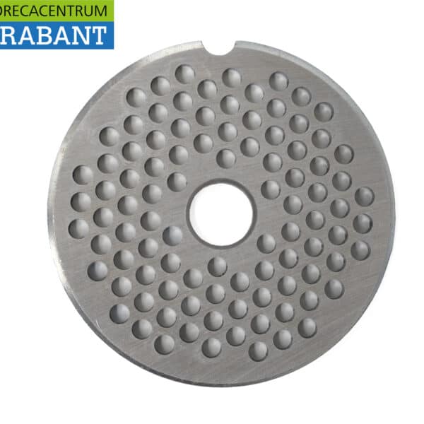 HCB Stainless Steel Plate for Meat Grinder, Size 8, 3 mm—Butcher Shop & Food Service