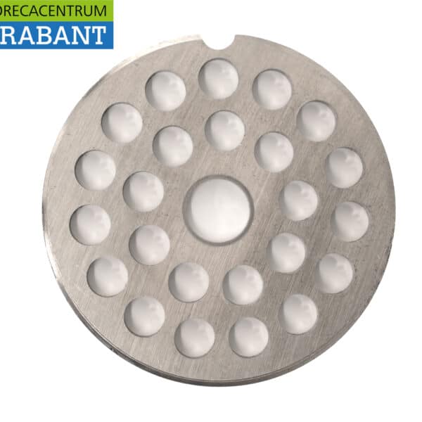 HCB Stainless Steel Plate for Meat Grinder, Size 8, 6 mm—Butcher Shop & Food Service