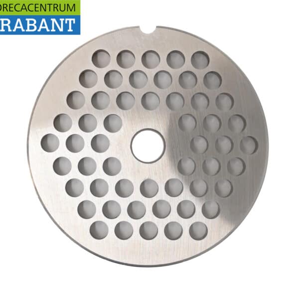 HCB Stainless Steel Plate for Meat Grinder, Size 32, 8 mm—Butcher Shop & Food Service