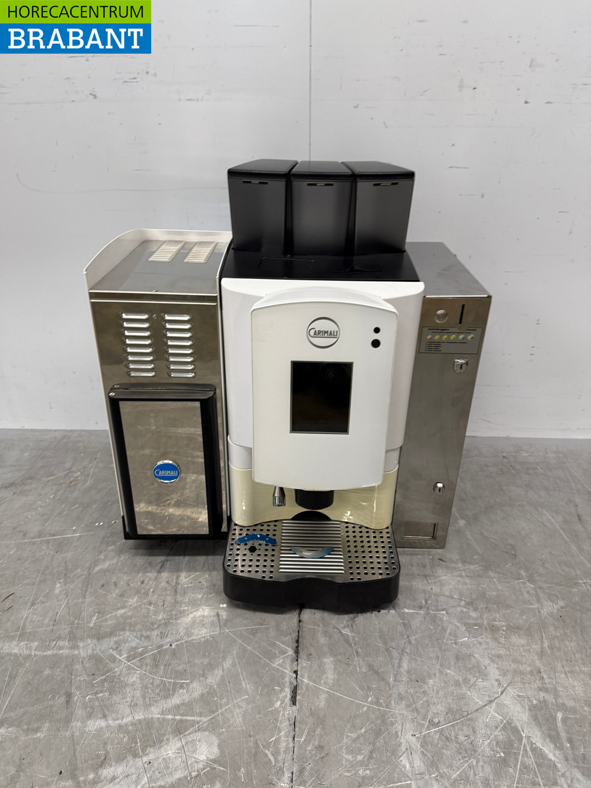 Carimali Optima espresso machine with milk cooler Euro insert 230V Catering