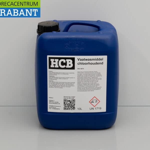 HCB Universal Dishwasher Detergent Soap—Chlorinated Cleaning Agent for Dishwashers, 10 liters, Food Service