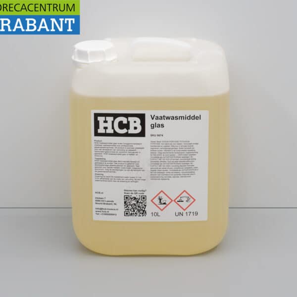 HCB Dishwashing Detergent Soap Cleaning Solution for Glasswashers, 10 liters, Food Service
