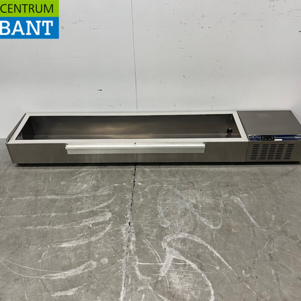 Stainless Steel Rubbens Countertop Display Case, Salad Bar Display Case, 9 x 1/3 GN, 198 cm, Food Service