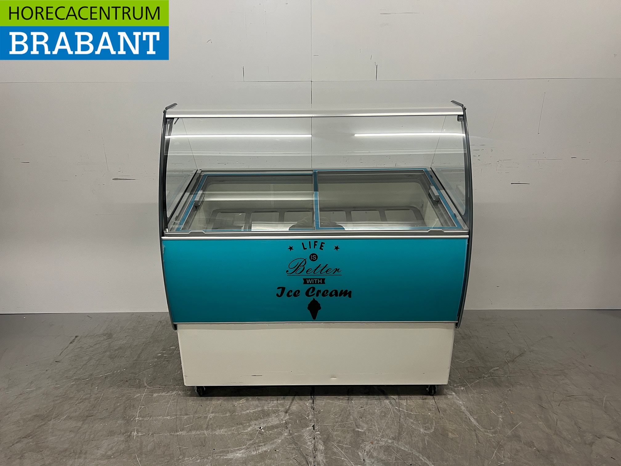 Mobile Combisteel Bali Scoop ice cream display case 9 trays 230V Horeca