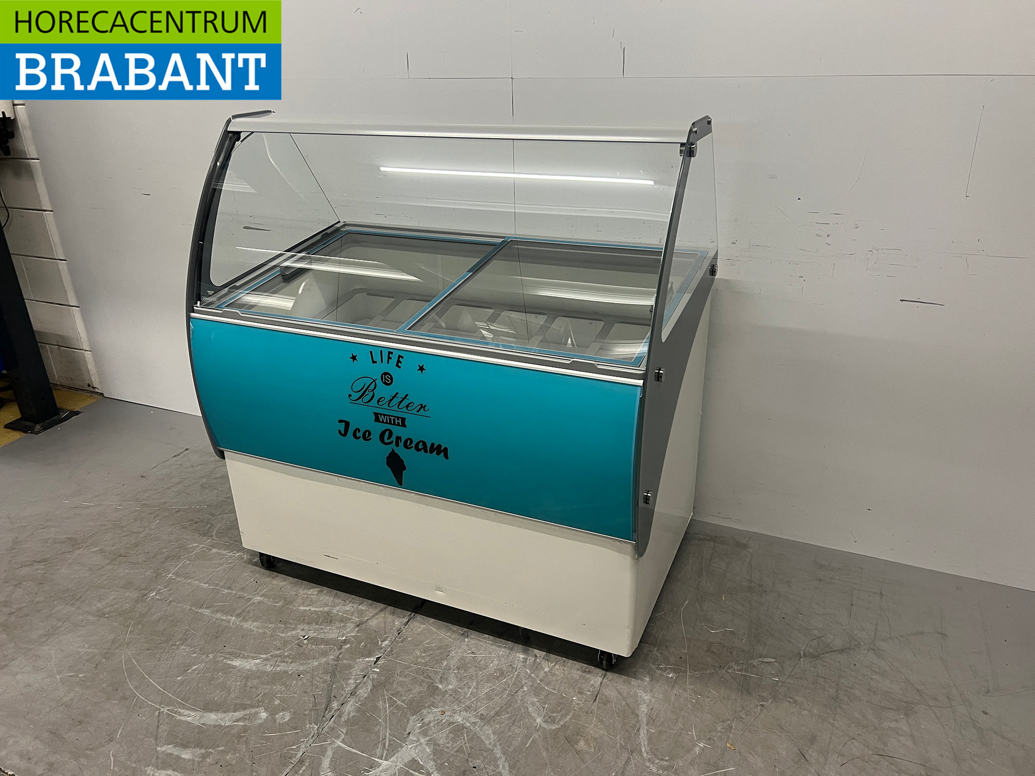 Mobile Combisteel Bali Scoop ice cream display case 9 trays 230V Horeca - Image 2