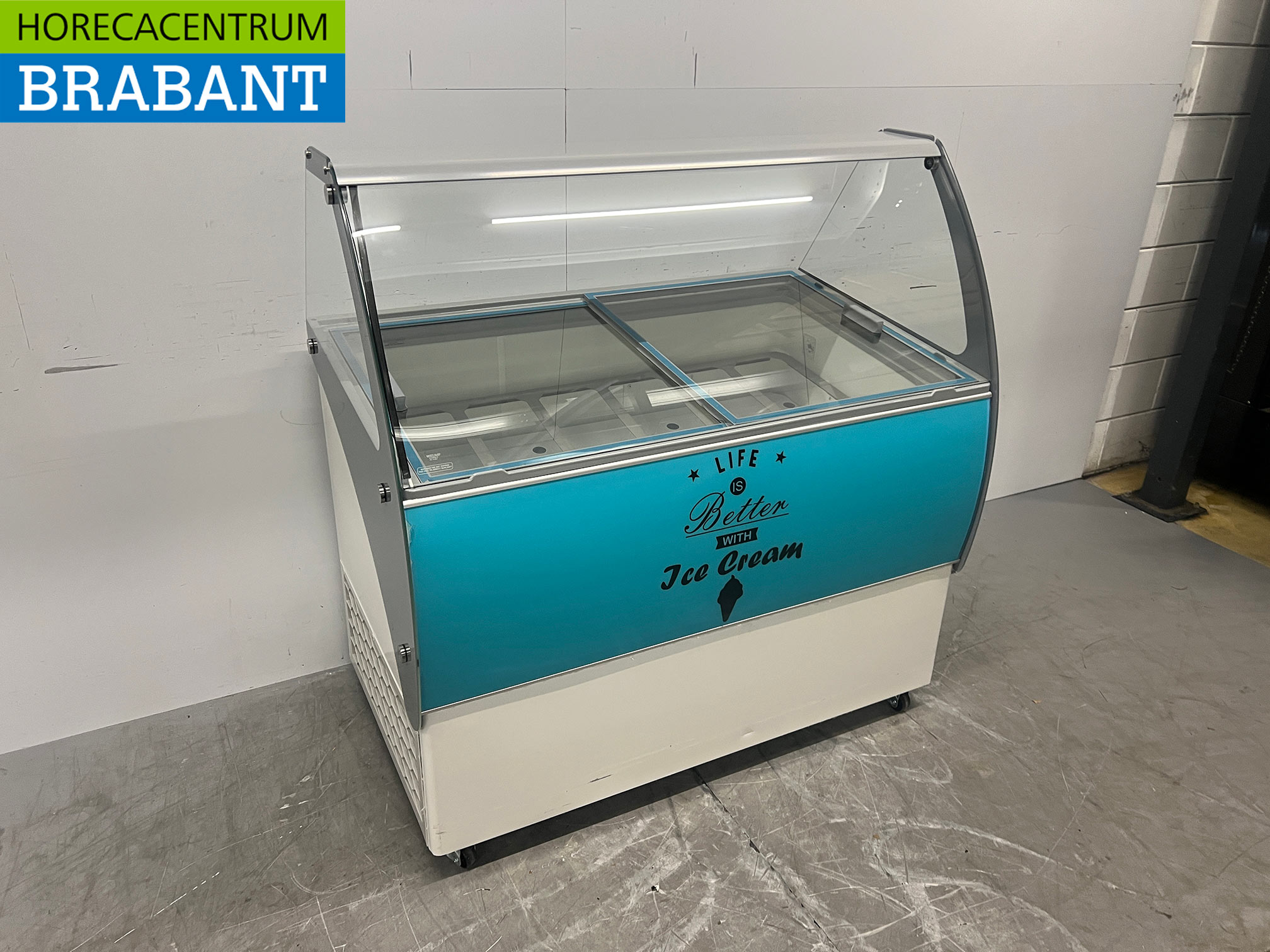 Mobile Combisteel Bali Scoop ice cream display case 9 trays 230V Horeca - Image 3