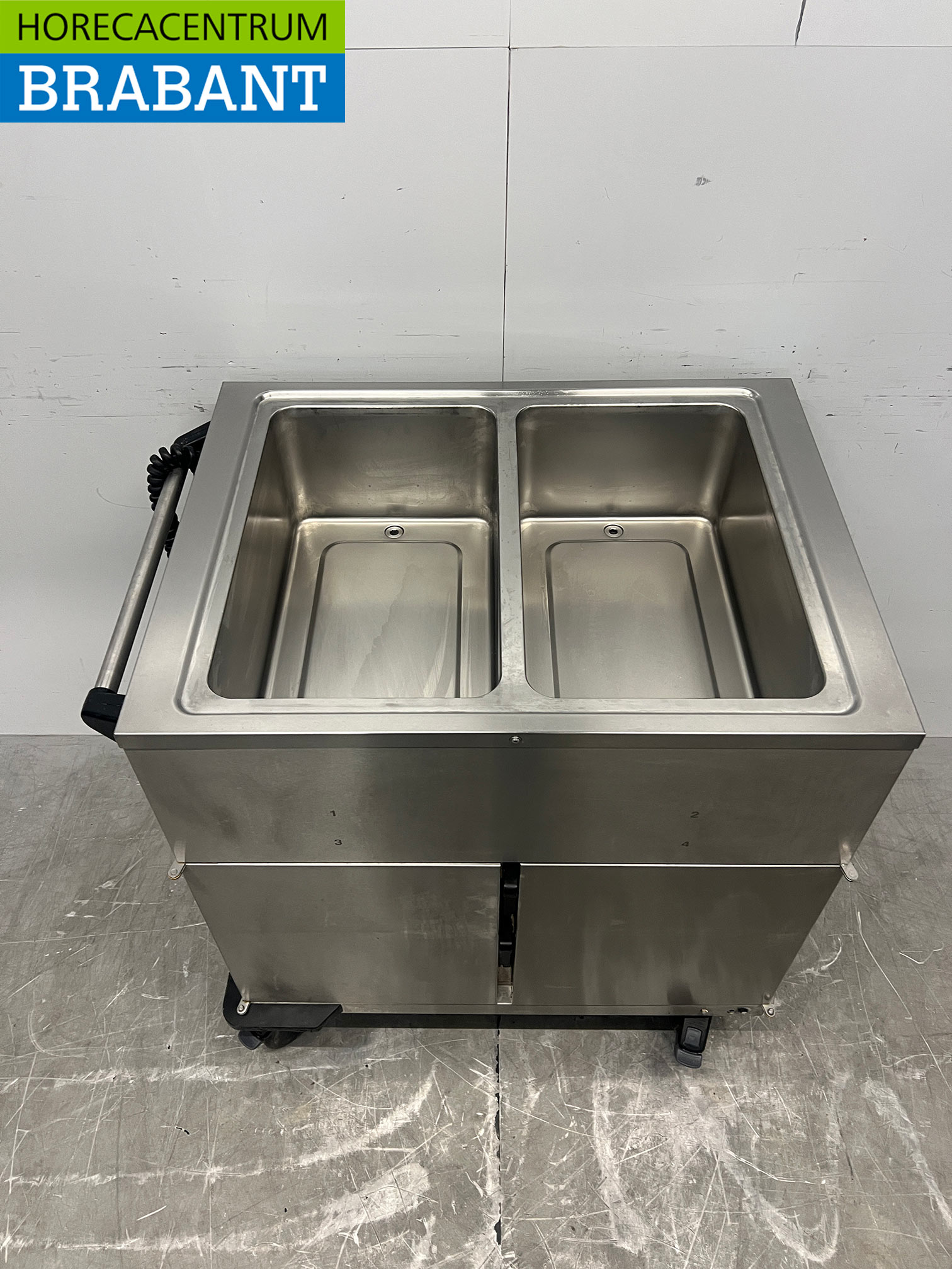 Stainless steel Rieber Mobile Bain-Marie 2 x 1/1 GN with warming cabinet 230V Horeca - Image 5